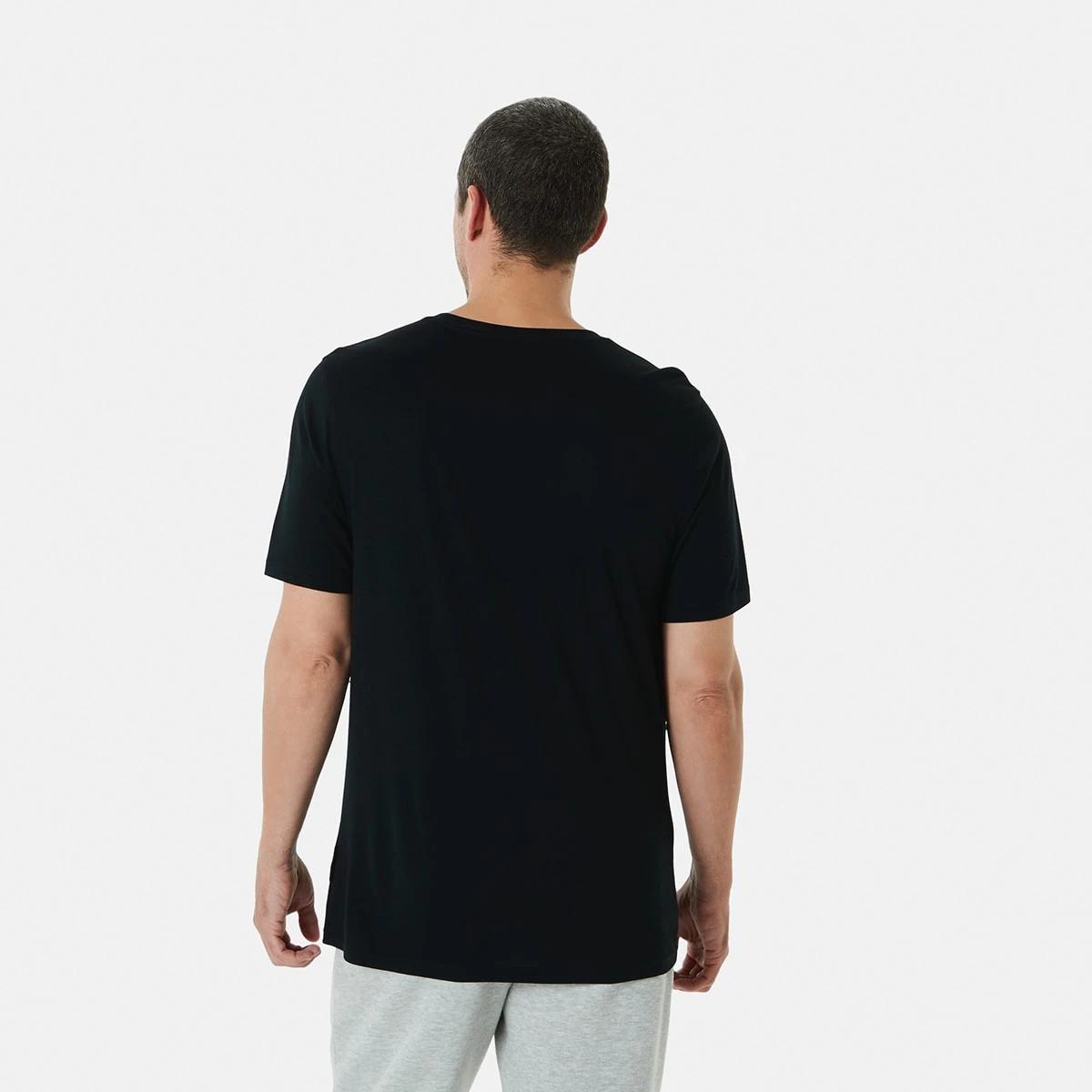 3 Short Sleeve Modal Blend Sleep Top Black, 3 of 5
