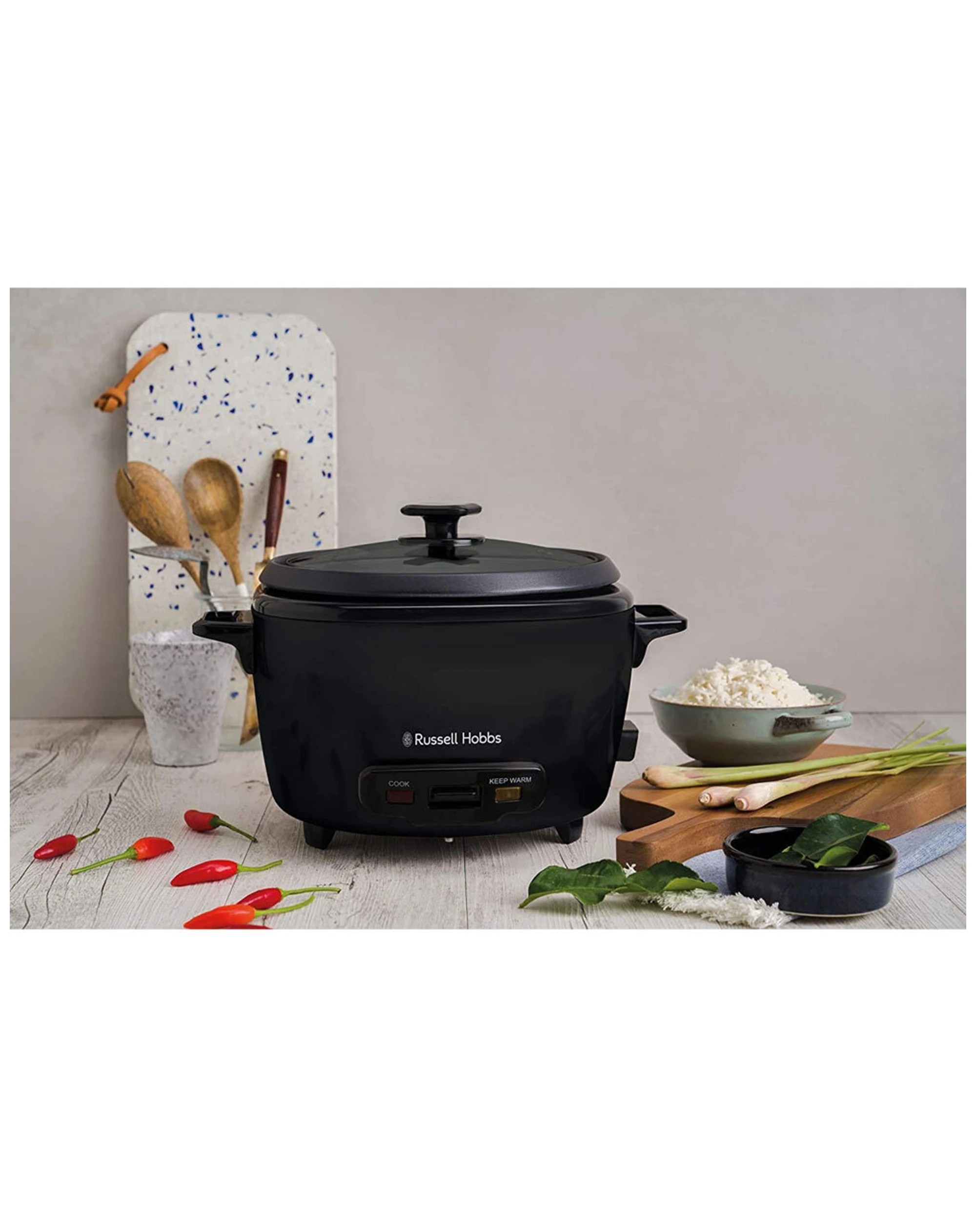 3 Russell Hobbs Rhrc20blk Turbo Electric Rice Cooker/steamer 1000 W Non-stick 3l - Black, 3 of 7