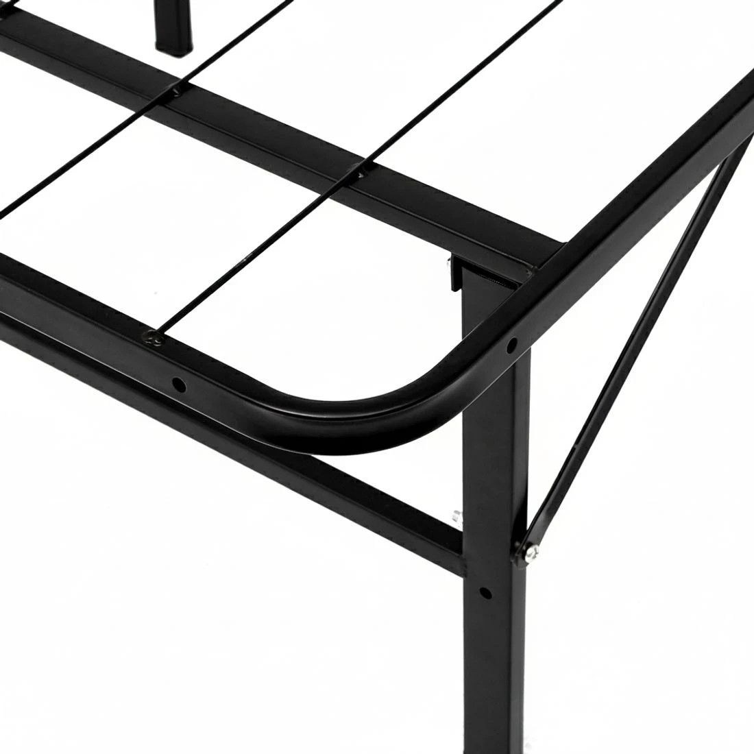 5 Artiss Folding Bed Frame Metal Base - Black, 5 of 8