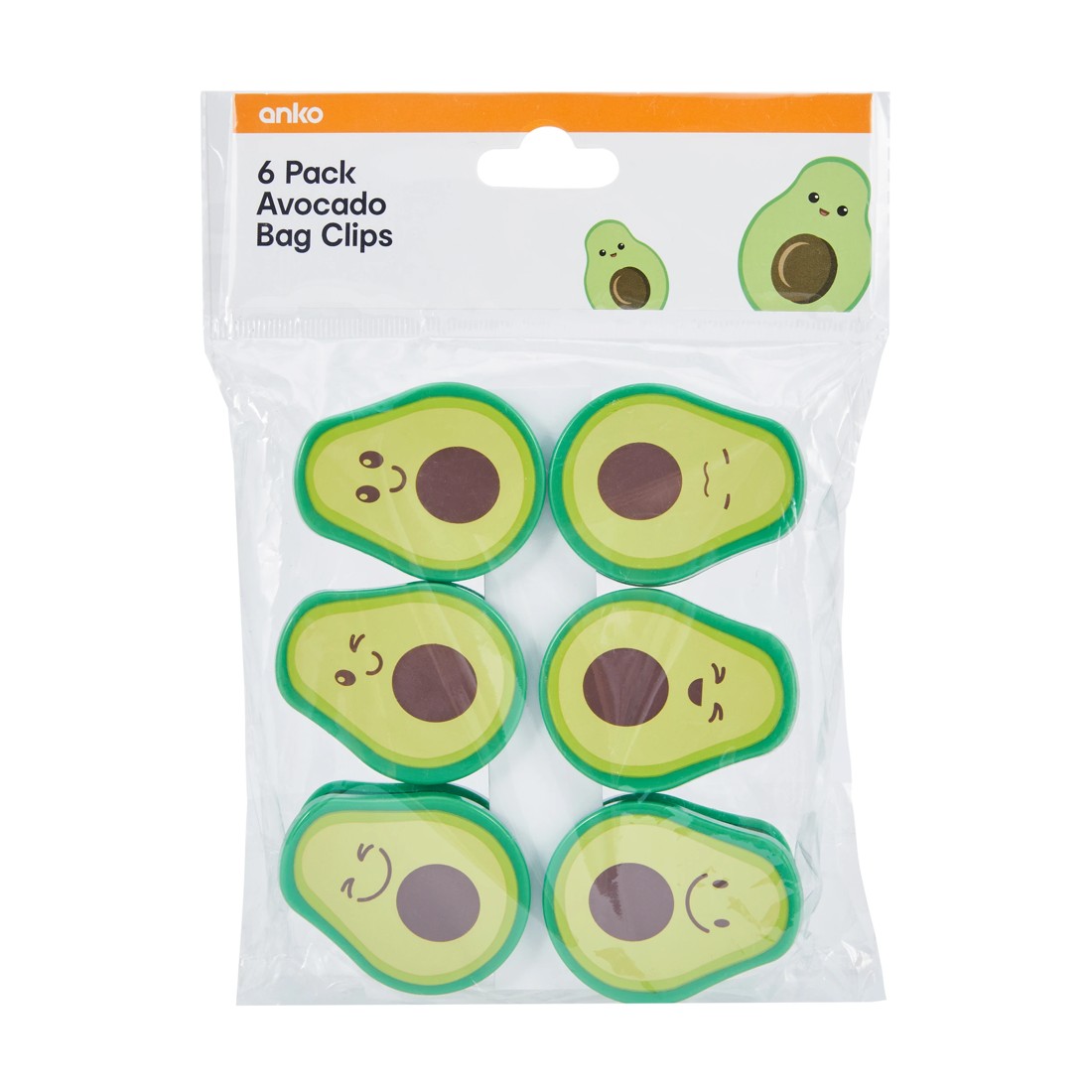 3 6 Pack Avocado Bag Clips, 3 of 3