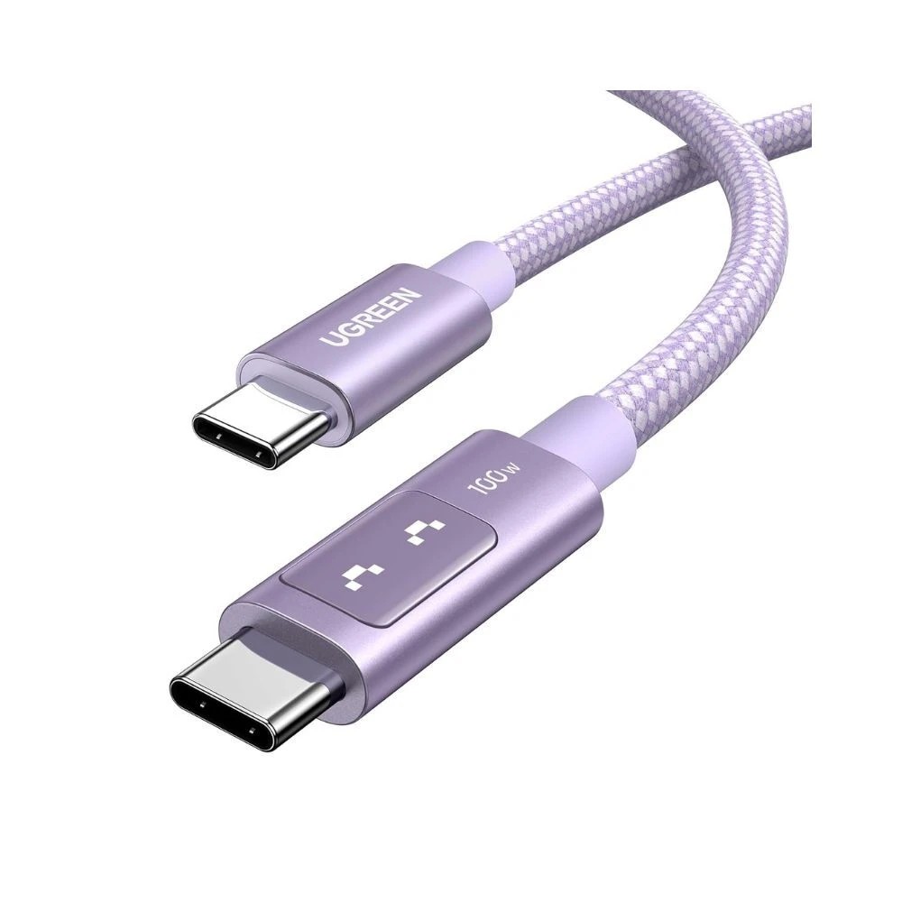 1 Ugreen Uno 100W USB C to USB C Cable with LED Display Fast Charging Braided Durable Design, 1 of 1