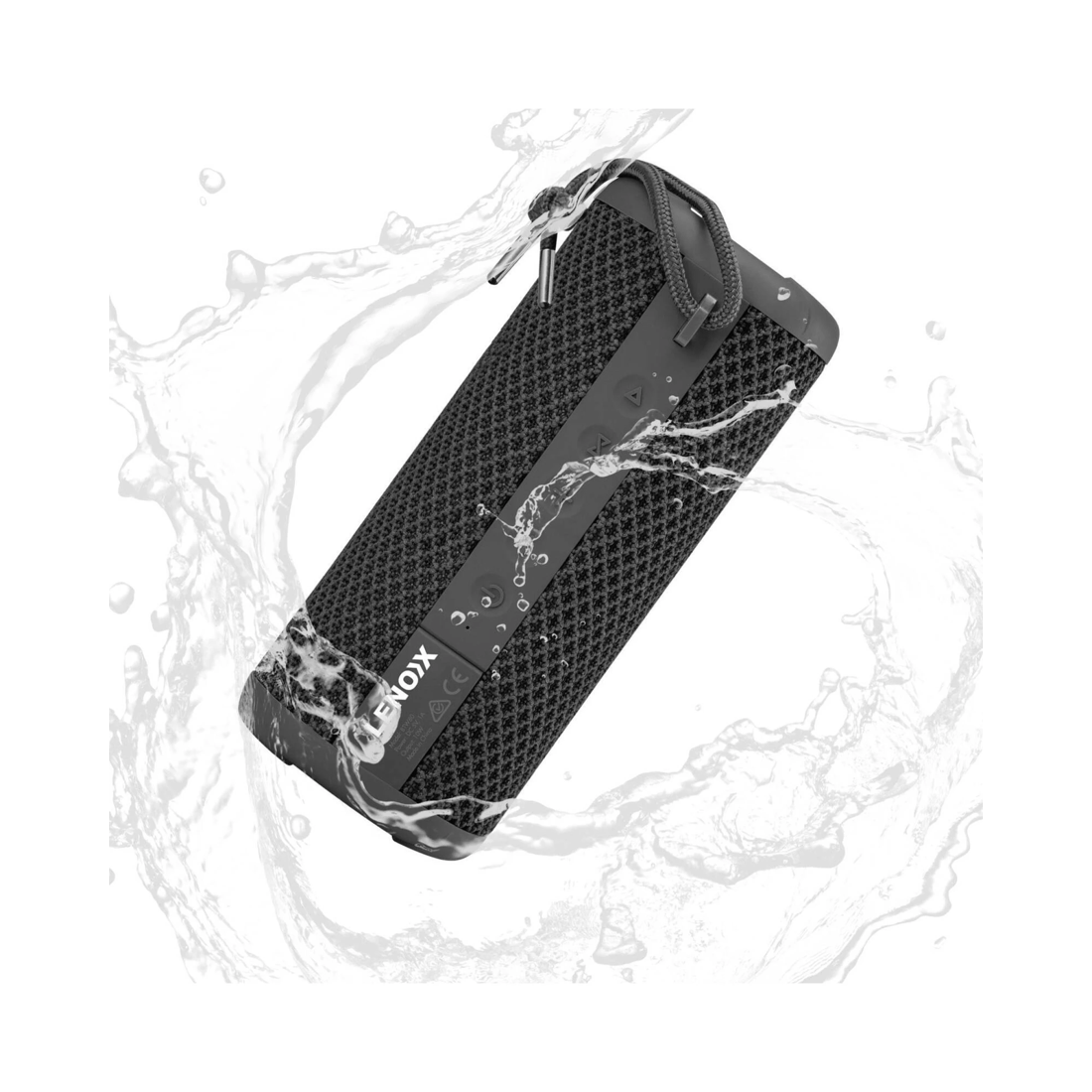2 Lenoxx IPX7 Waterproof & Portable Bluetooth Speaker (Black) 10W, 360 Audio, 2 of 5