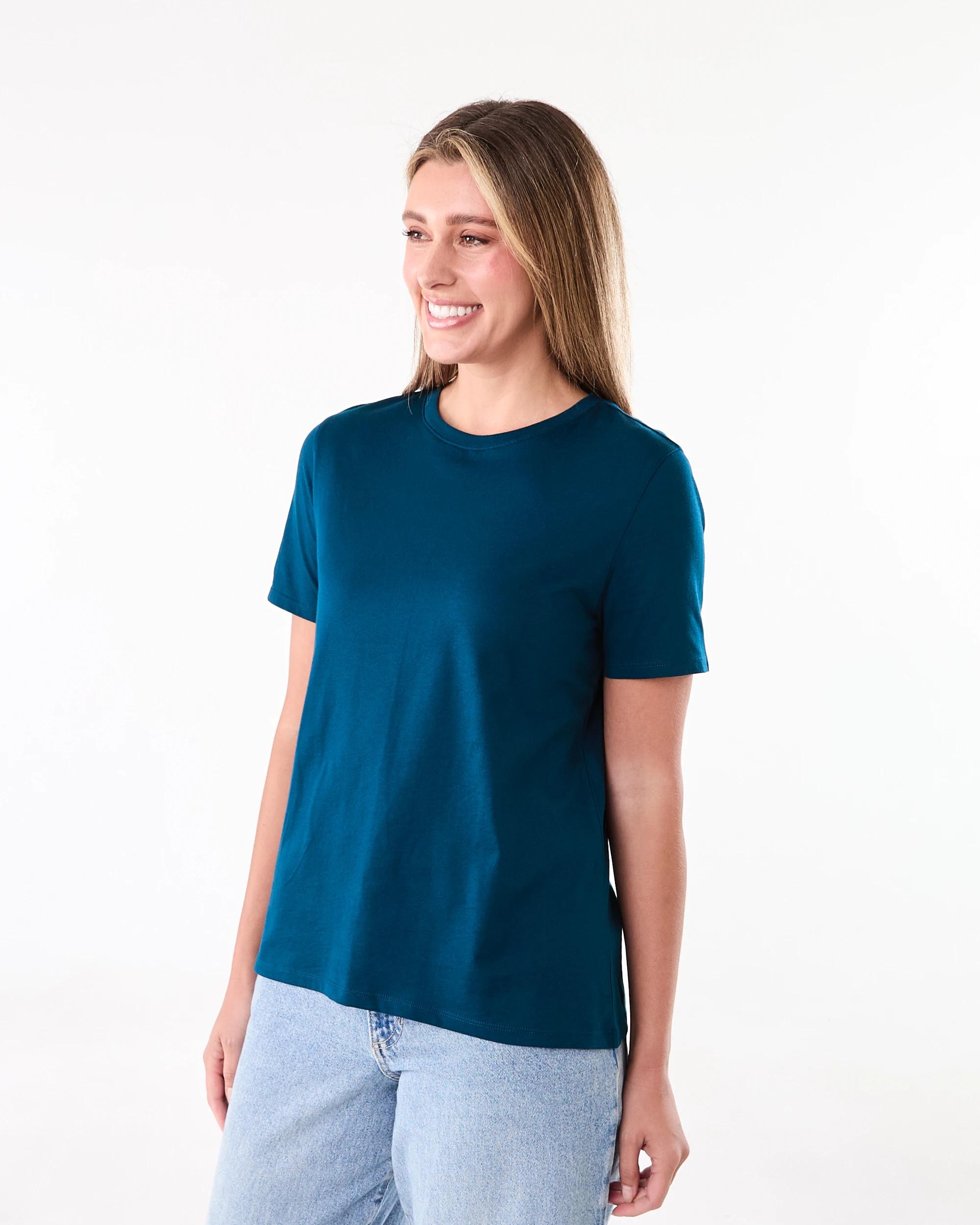 2 Short Sleeve Australian Cotton T-shirt Blu Ink, 2 of 6