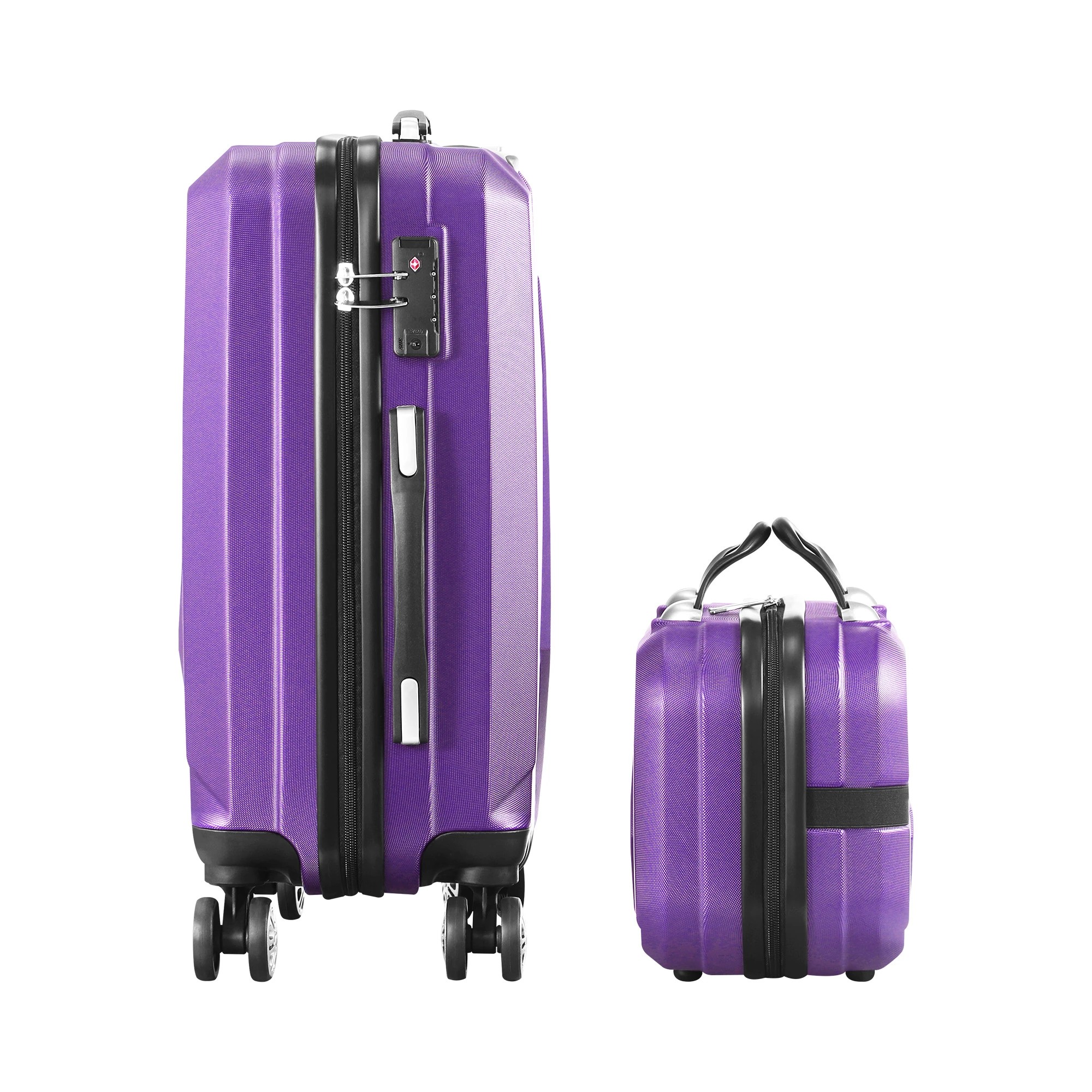 8 Mazam 2PCS Luggage Suitcase Trolley Set - Purple, 8 of 8
