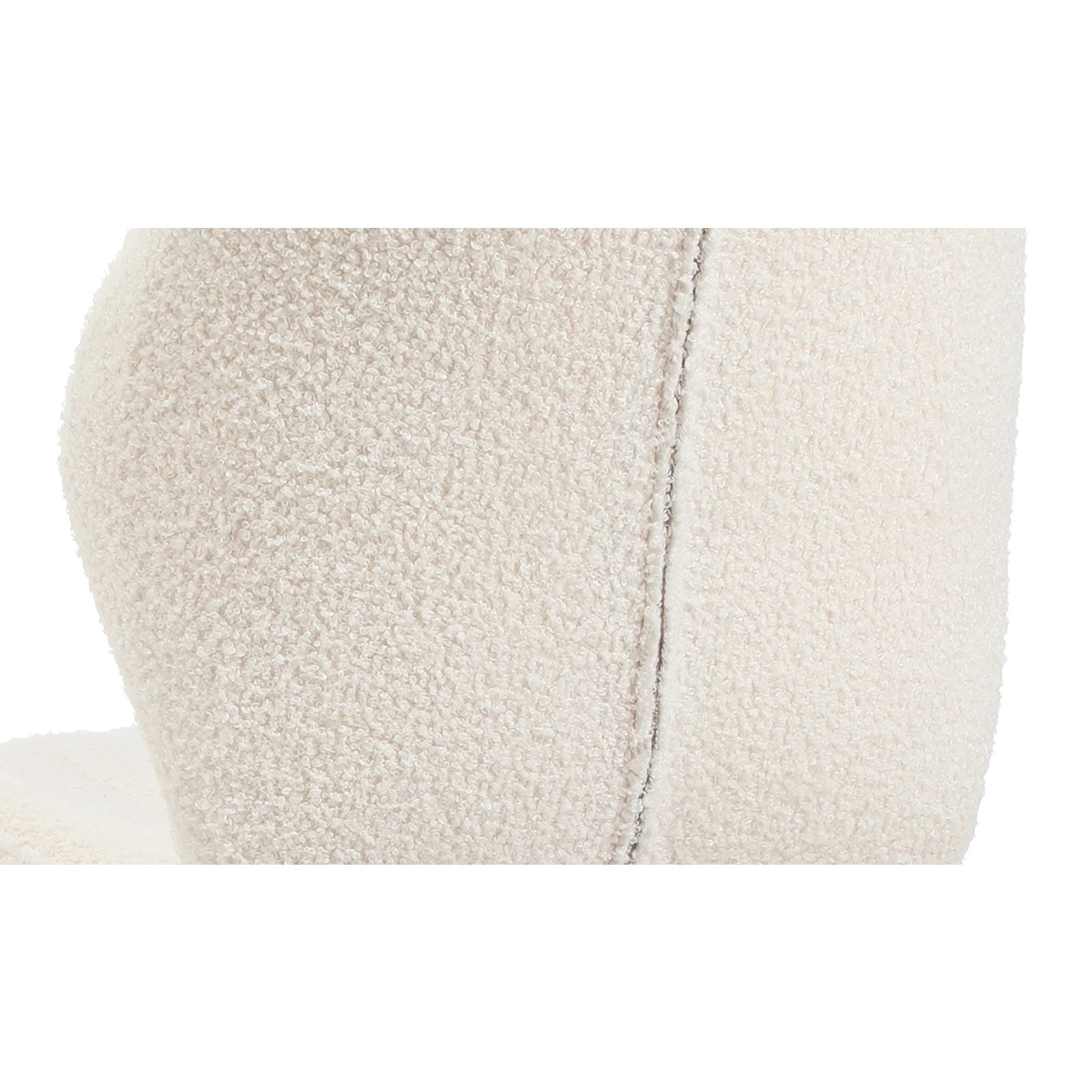 6 Oikiture Set of 2 Dining Chairs Kitchen Lounge Padded Seat Armless Boucle - White, 6 of 9