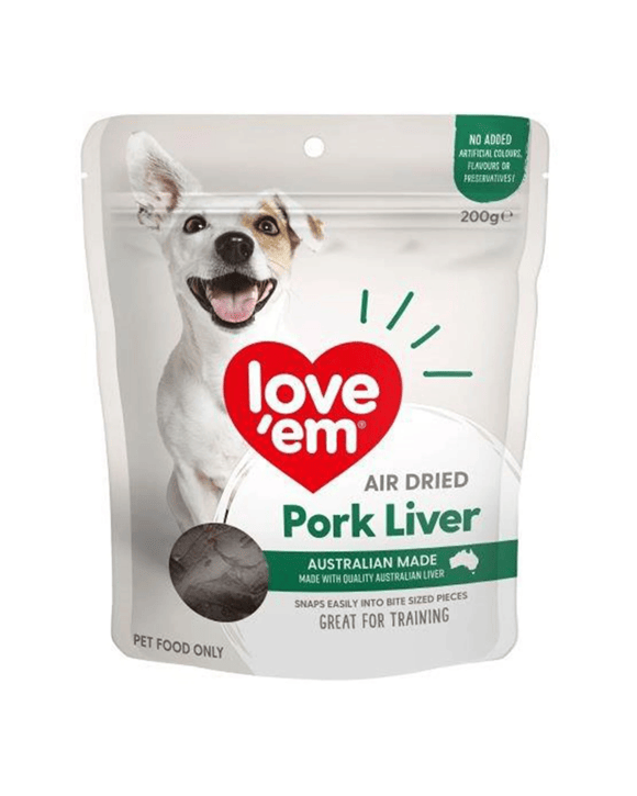 Love Em Air Dried Pork Liver Treats 200g 4pk