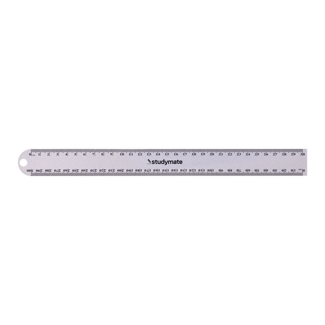 Studymate Aluminium 30cm Ruler Silver - Kmart
