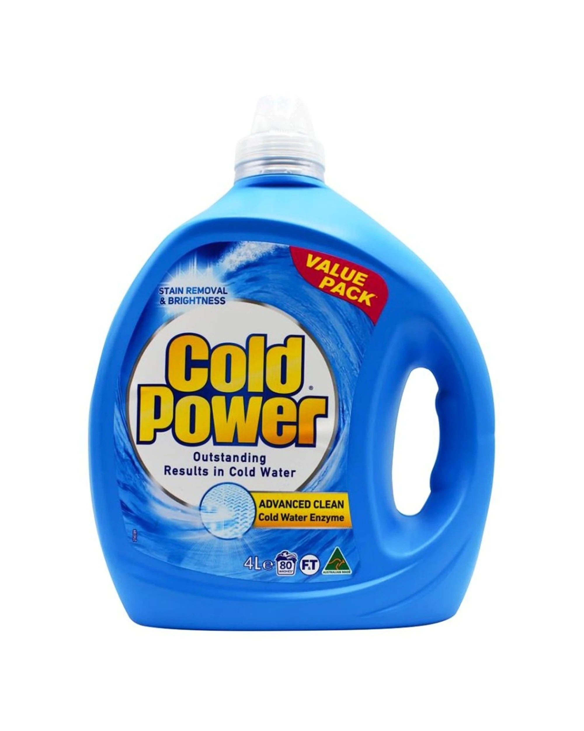 Cold Power Liquid Advanced Clean Laundry Detergent 2pk 4L Front Top ...