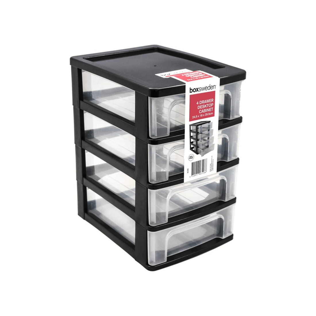 1 Boxsweden 4 Layers Desktop Drawer Cabinet Small 24.5x29.5cm Storage Box
 - Black, 1 of 5