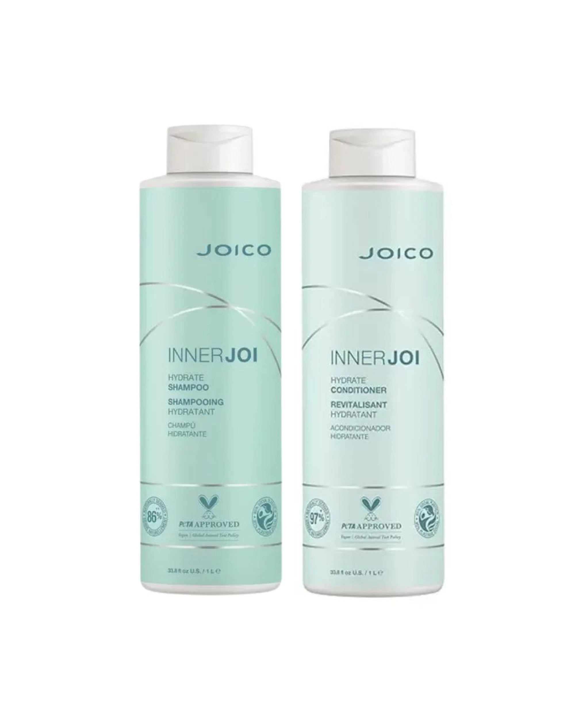 1 Joico InnerJoi Hydrate Shampoo & Conditioner 1000mL Duo, 1 of 4
