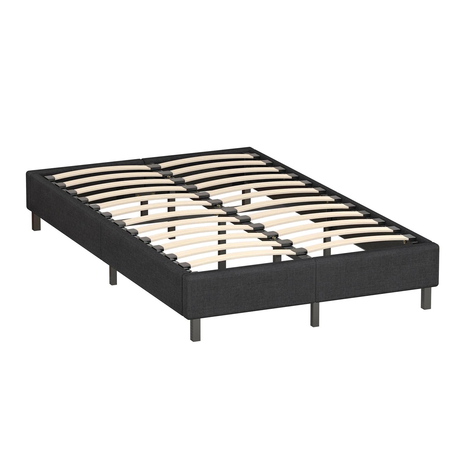 10 Alfordson Bed Frame King Single Mattress Base Foundation Fabric Basel - Charcoal, 10 of 10