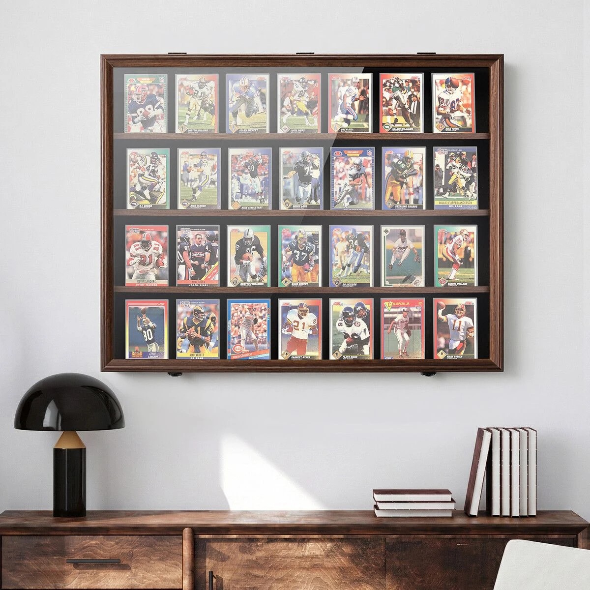 5 AUSWAY Sports Card Display Case UV Graded Wall Mounted Cabinet, 5 of 6