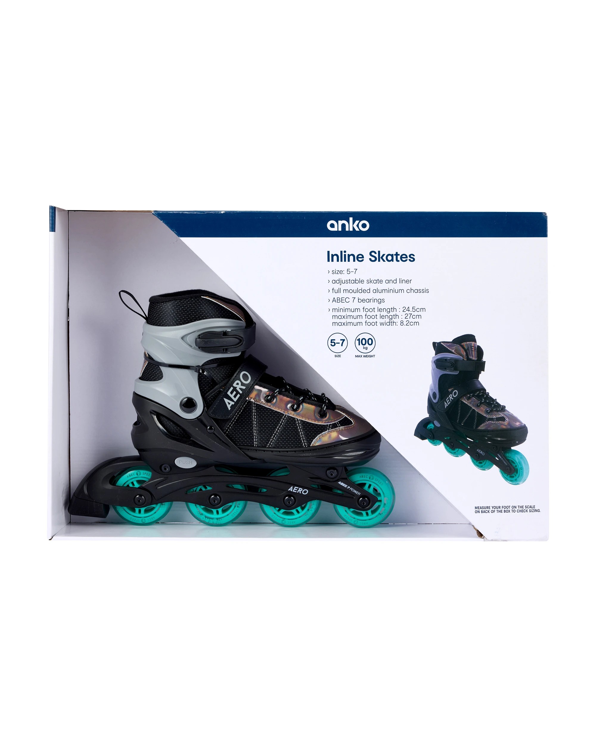 1 Inline Skates - Black, Size 5-7, 1 of 8