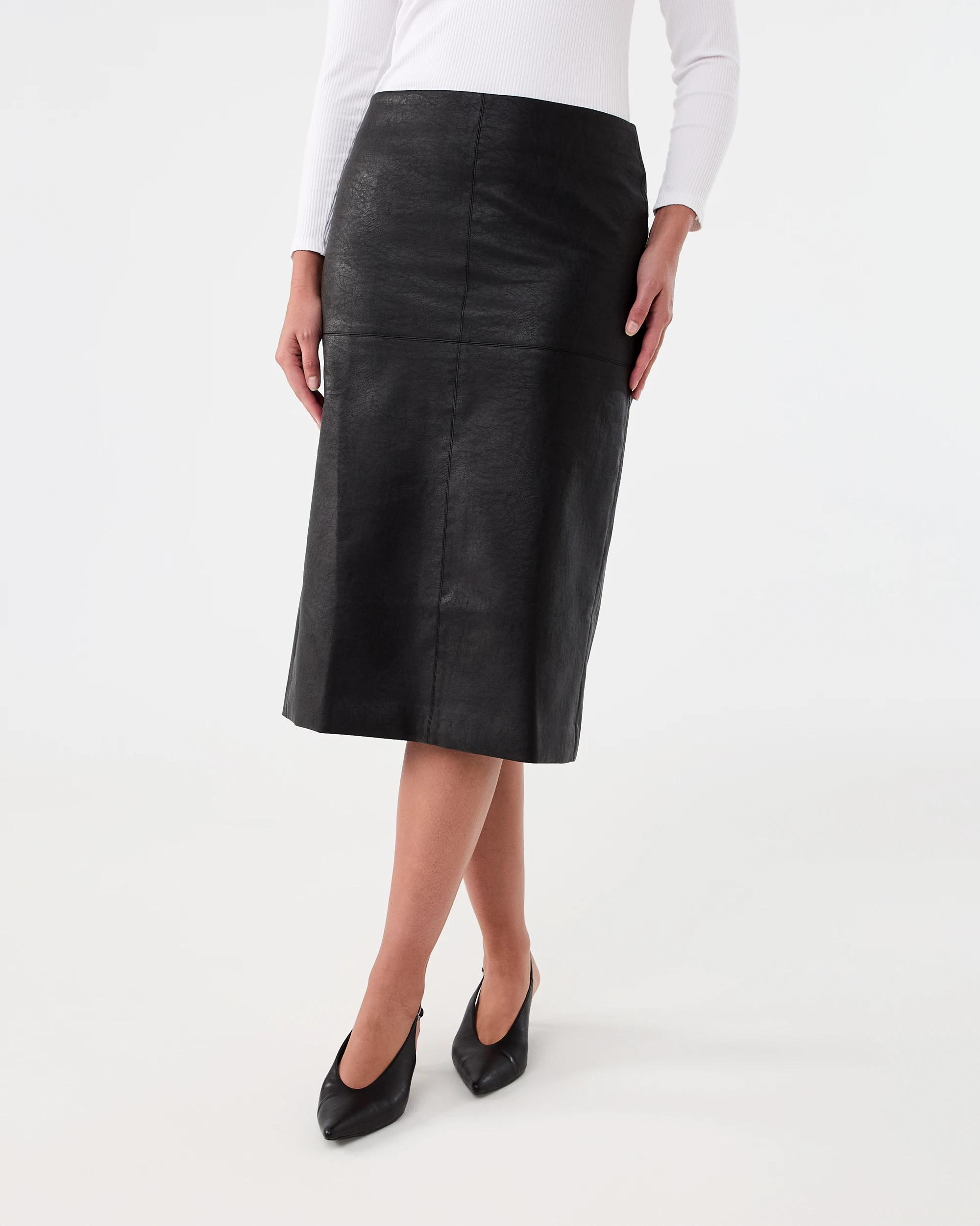 6 PU Pencil Skirt Black, 6 of 7