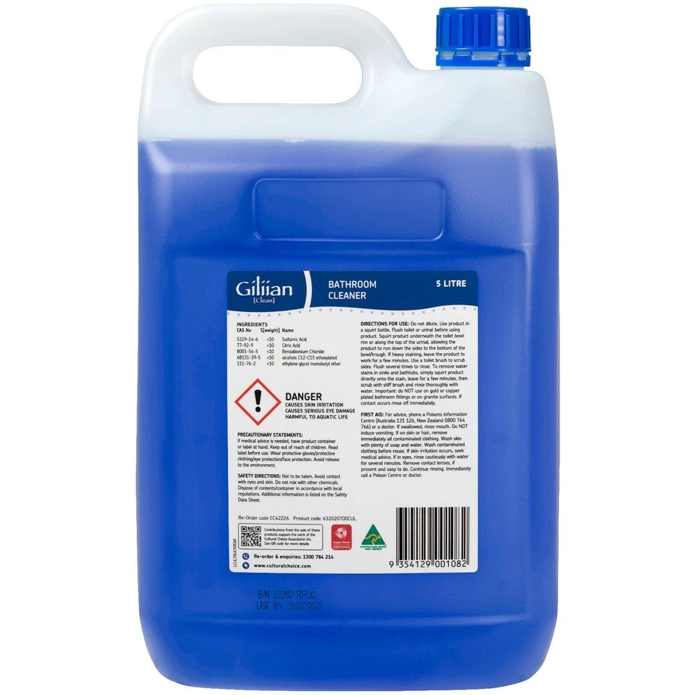 3 Cultural Choice 5L Bathroom Cleaner, 3 of 3