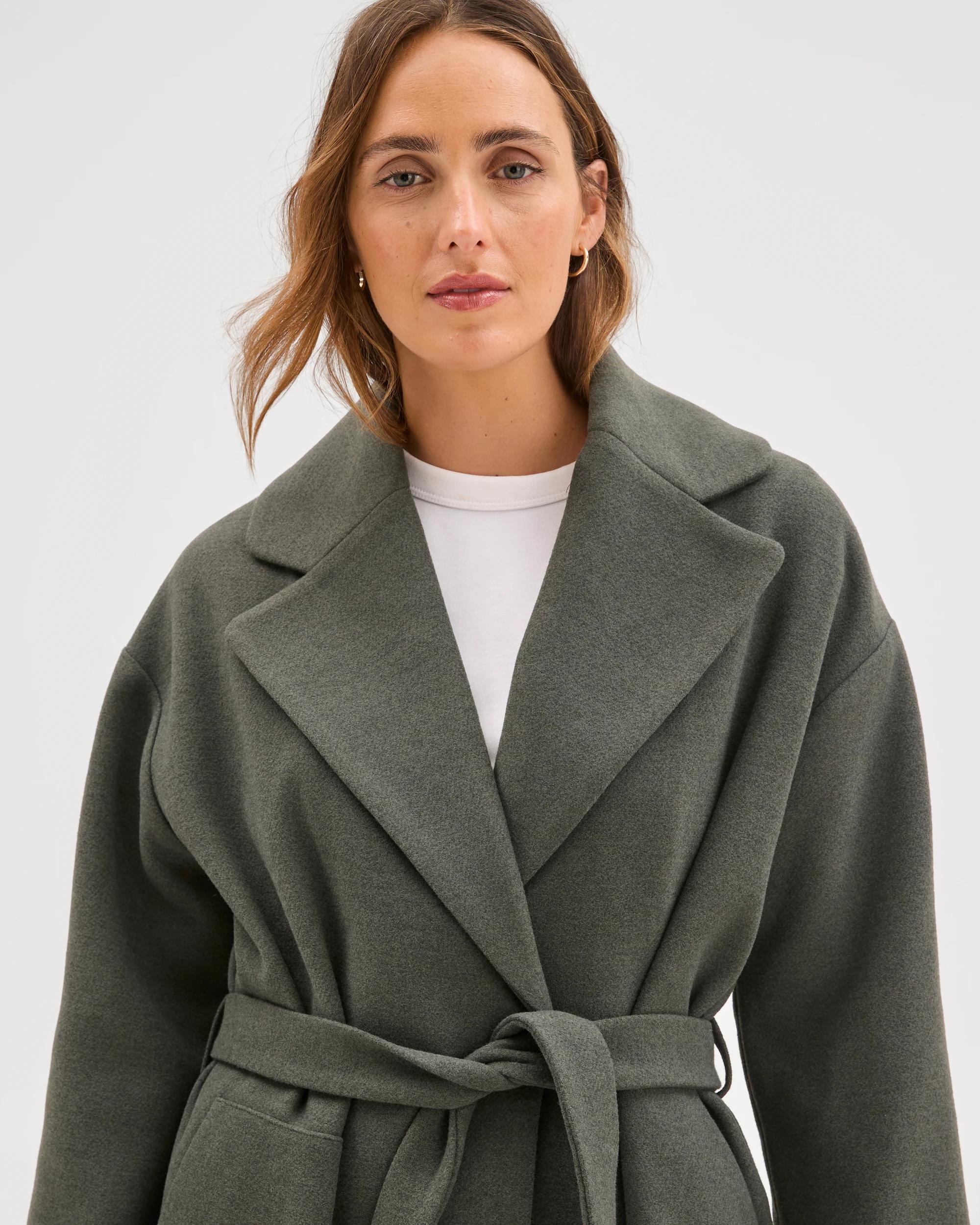 5 Target Woman Soft Wrap Coat OREGANO, 5 of 9