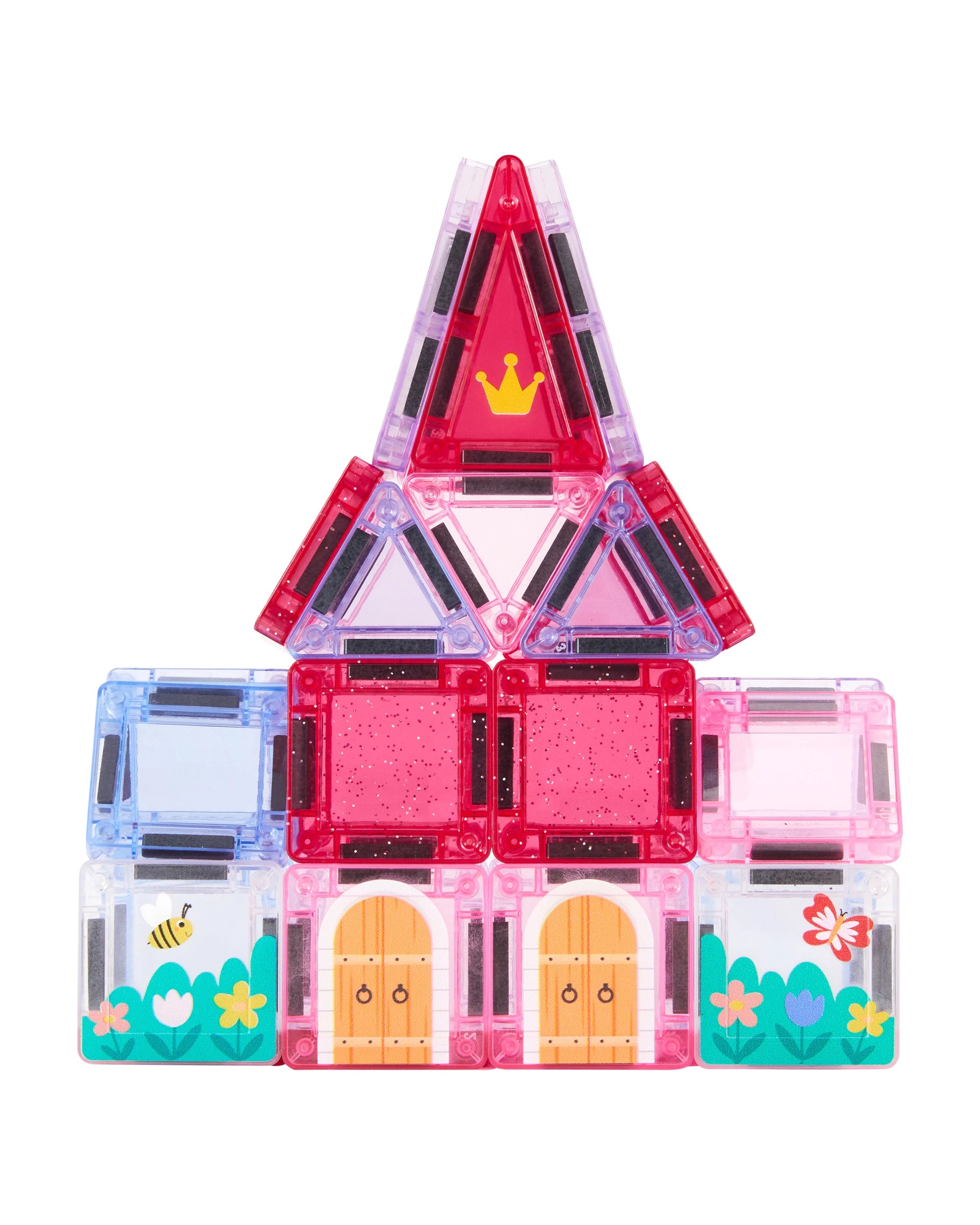2 34 Piece Magnetic Mini Tiles Castle Set, 2 of 9