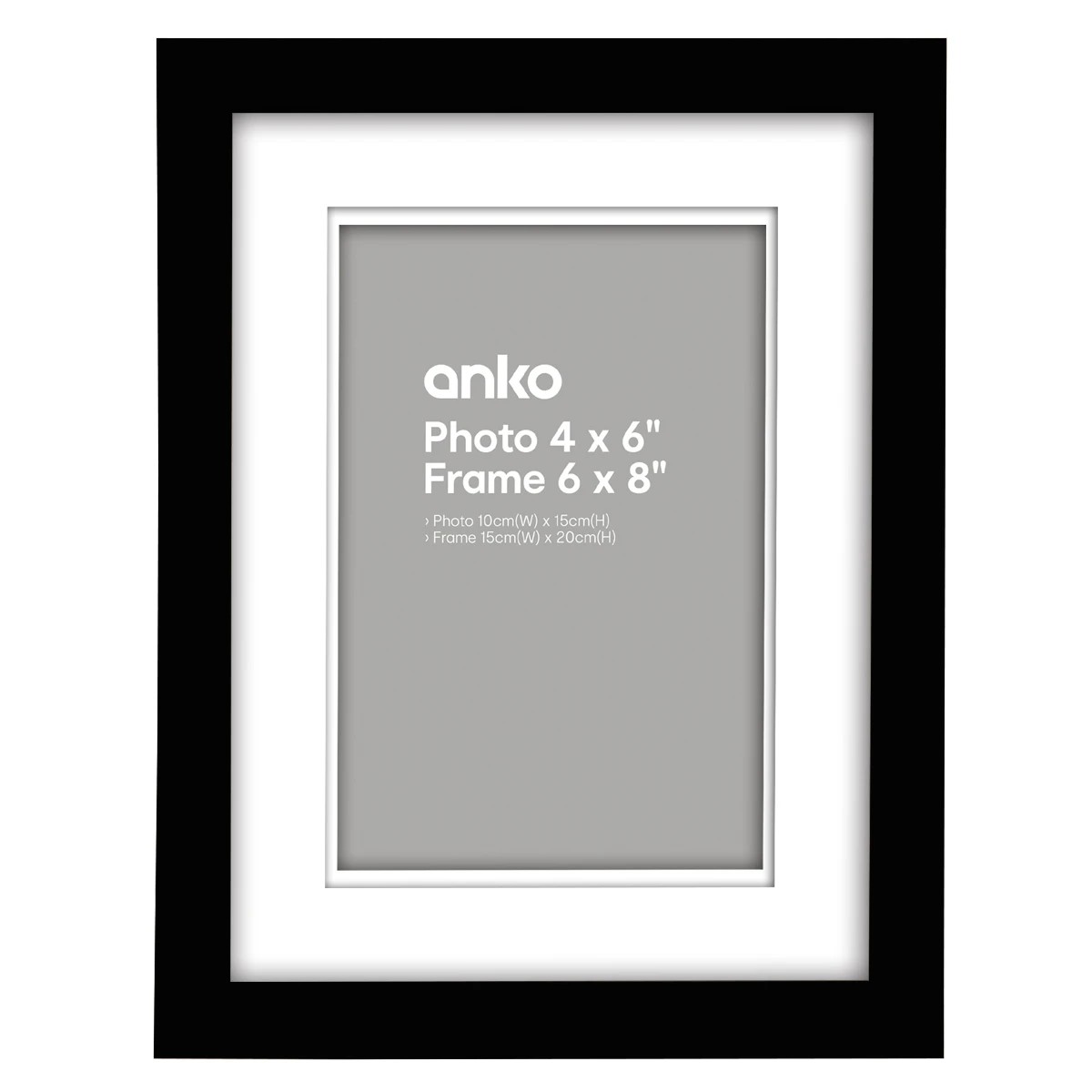 1 Nice Photo Frame - 4in. x 6in. (10cm x 15cm), Black