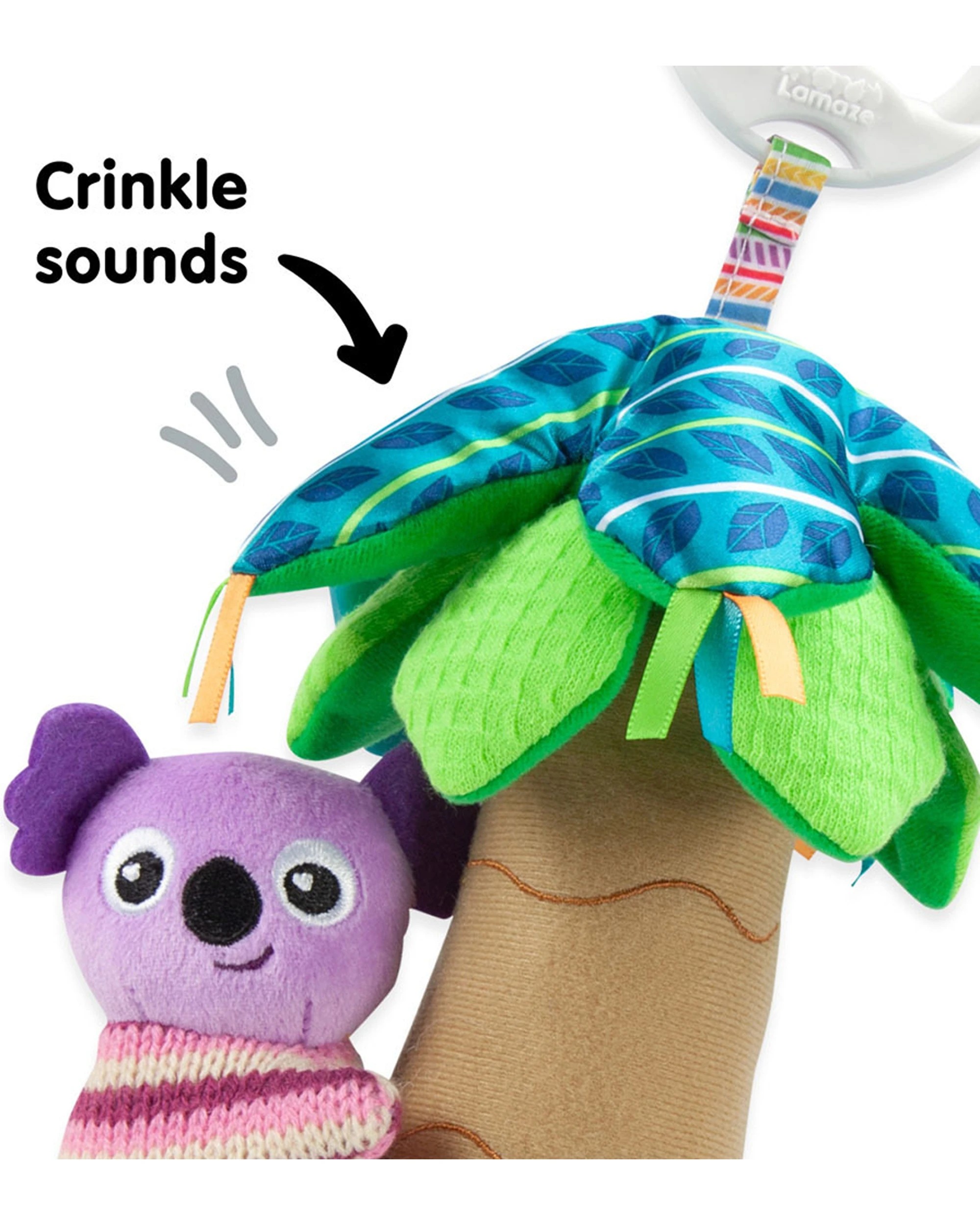 5 Lamaze Walla Walla Koala Clip & Go Plush Pram Toy Developmental Sensory - Multi, 5 of 7