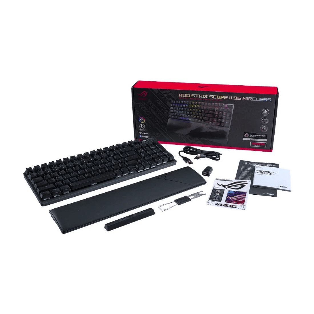 10 ASUS ROG Strix Scope II 96 Wireless Keyboard NX Snow Switch, 10 of 10