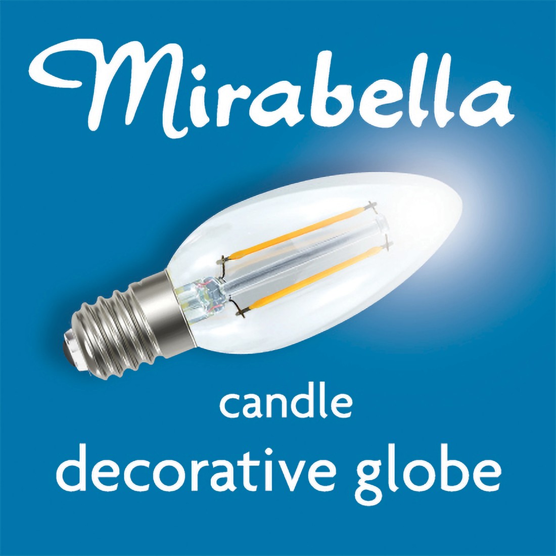 3 Mirabella E14 2W LED Candle Filament Bulb, 3 of 6