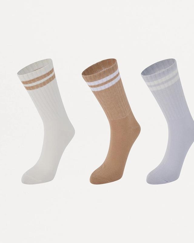 3 Pack Chunky Ribbed Full Crew S