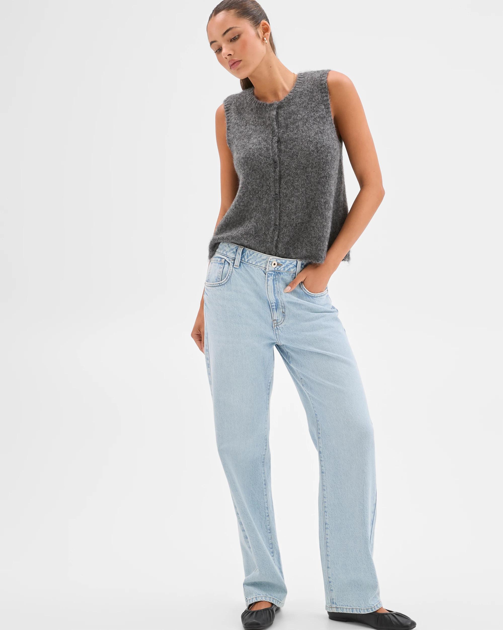 1 Lily Loves Straight Leg Denim Jeans PALERMO BLUE, 1 of 7