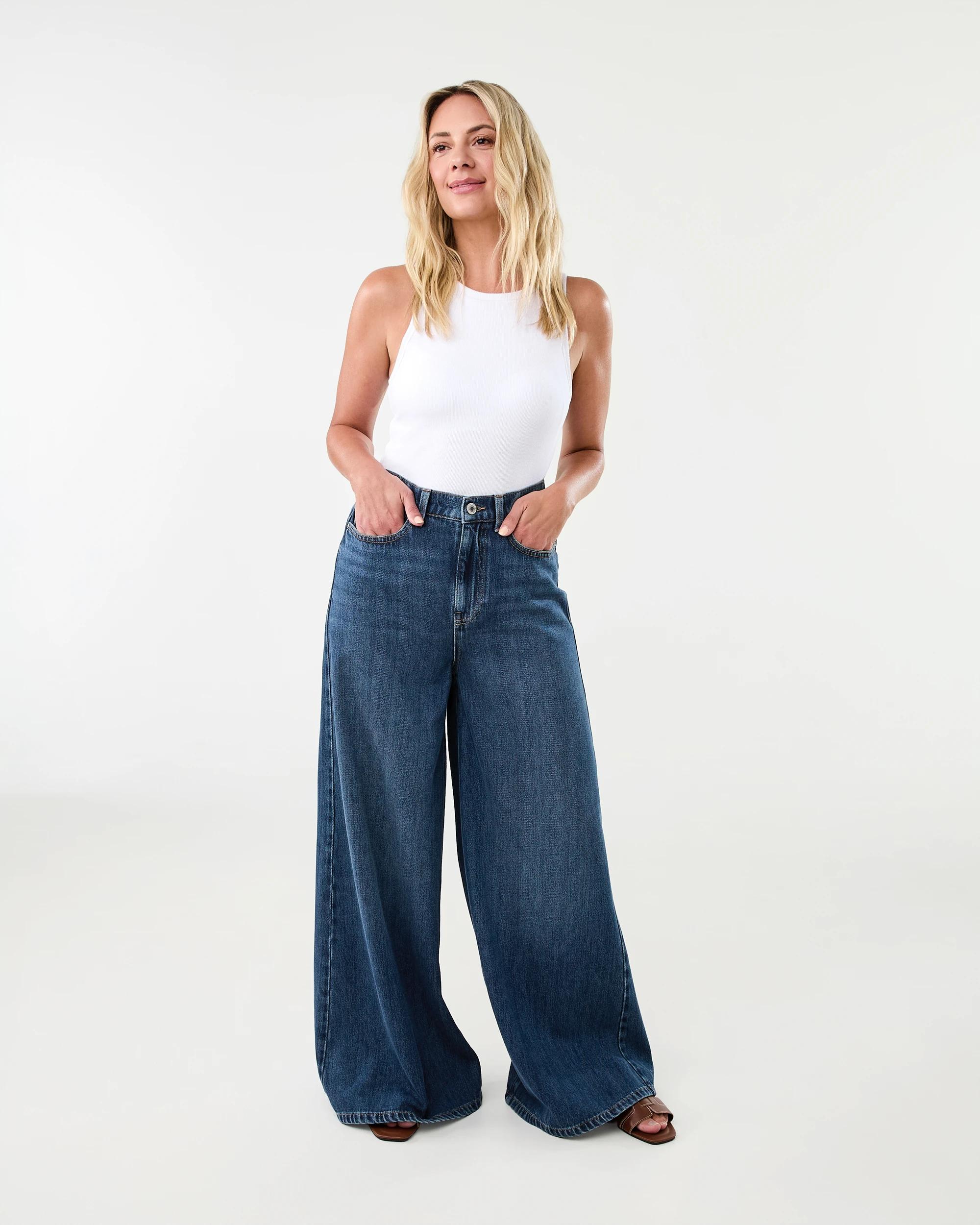 3 Palazzo Jeans Mid Wash, 3 of 9