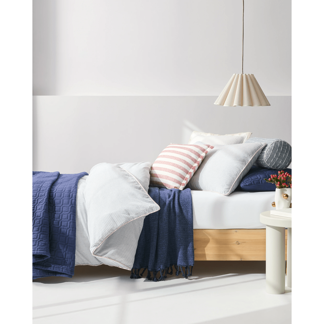 4 Target Finn Coastal Stripe Cotton Quilt Cover Set
 - Single Bed
 - Blue, 4 of 6