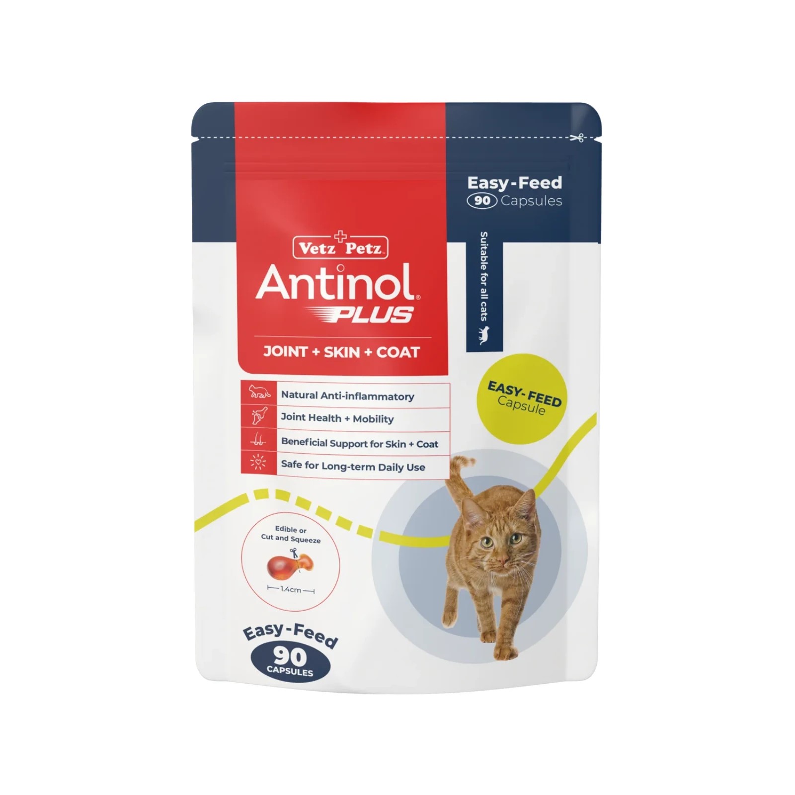 1 Antinol Plus Easy-feed Capsules For Cats - 90 Capsules, 1 of 2