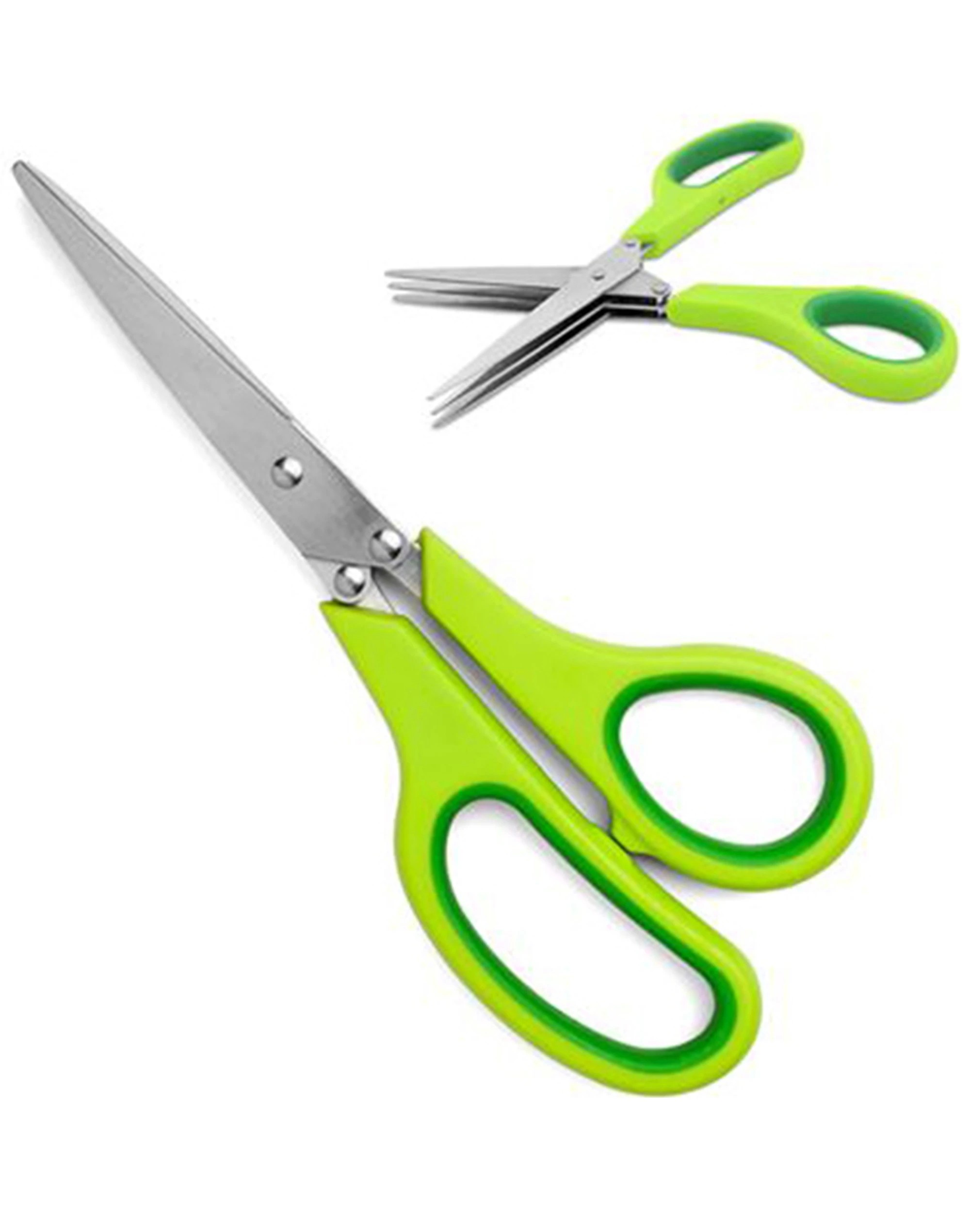 2 Cuisena Stainless Steel Herb Scissors Kitchen Shears Green Model 949670 - Green, 2 of 3
