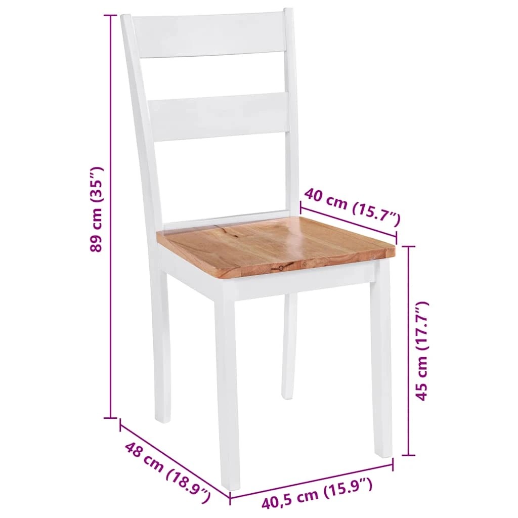 6 vidaXL Dining chair Durable - White, 6 of 6