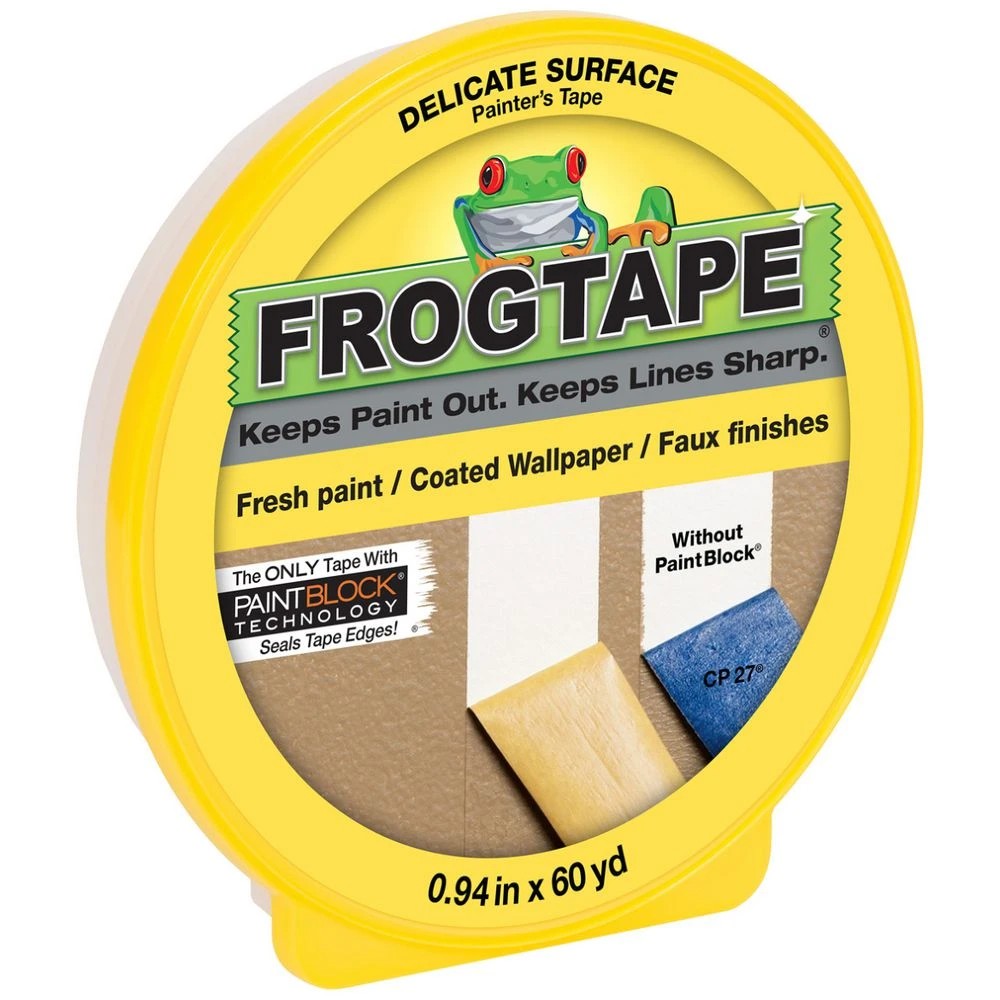 1 FrogTape Delicate Surface Tape 24mmx55m Yellow, 1 of 7