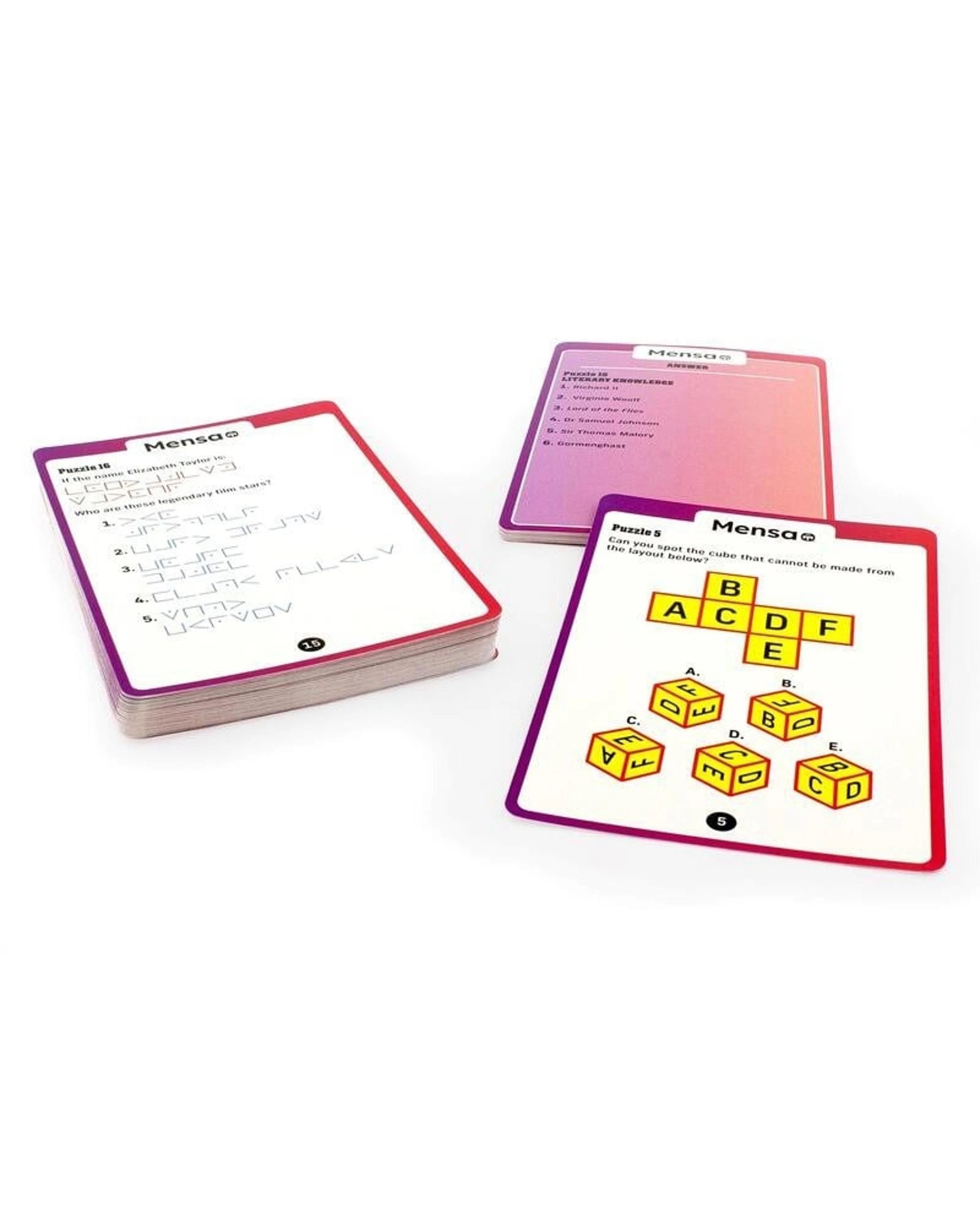 3 Mensa Brain Teasers Card Game, 3 of 3