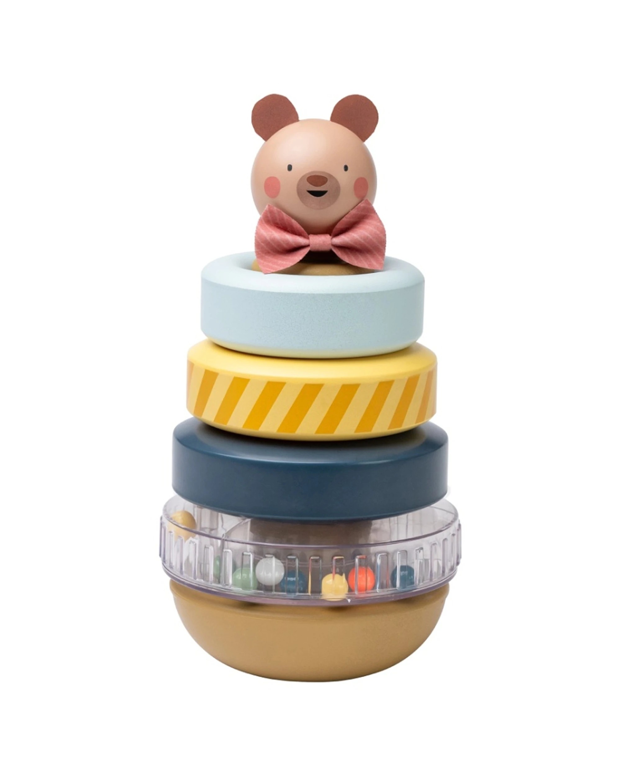 1 Taf Toys Stack A Bear Play Stacking Toy Sensory Rings Rattling Beads - Multi, 1 of 3