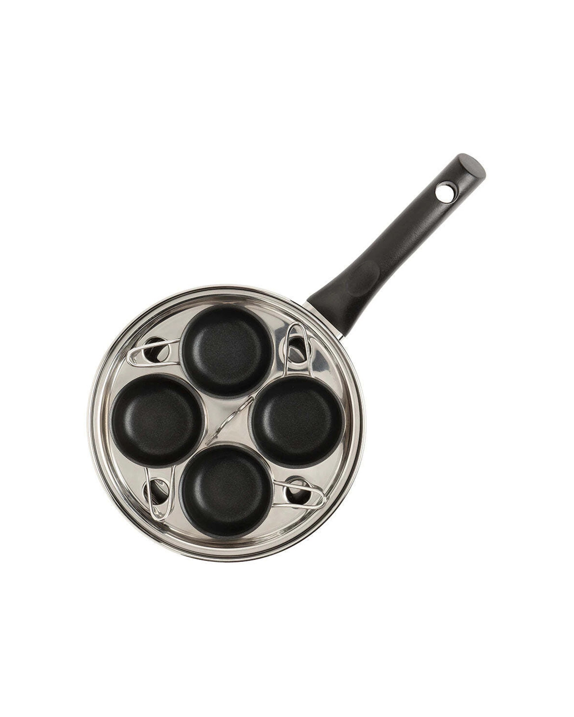 2 Wiltshire Soho 4 Cup 18/10 Stainless Steel Kitchen Egg Poacher Pot Pan - Silver, 2 of 3