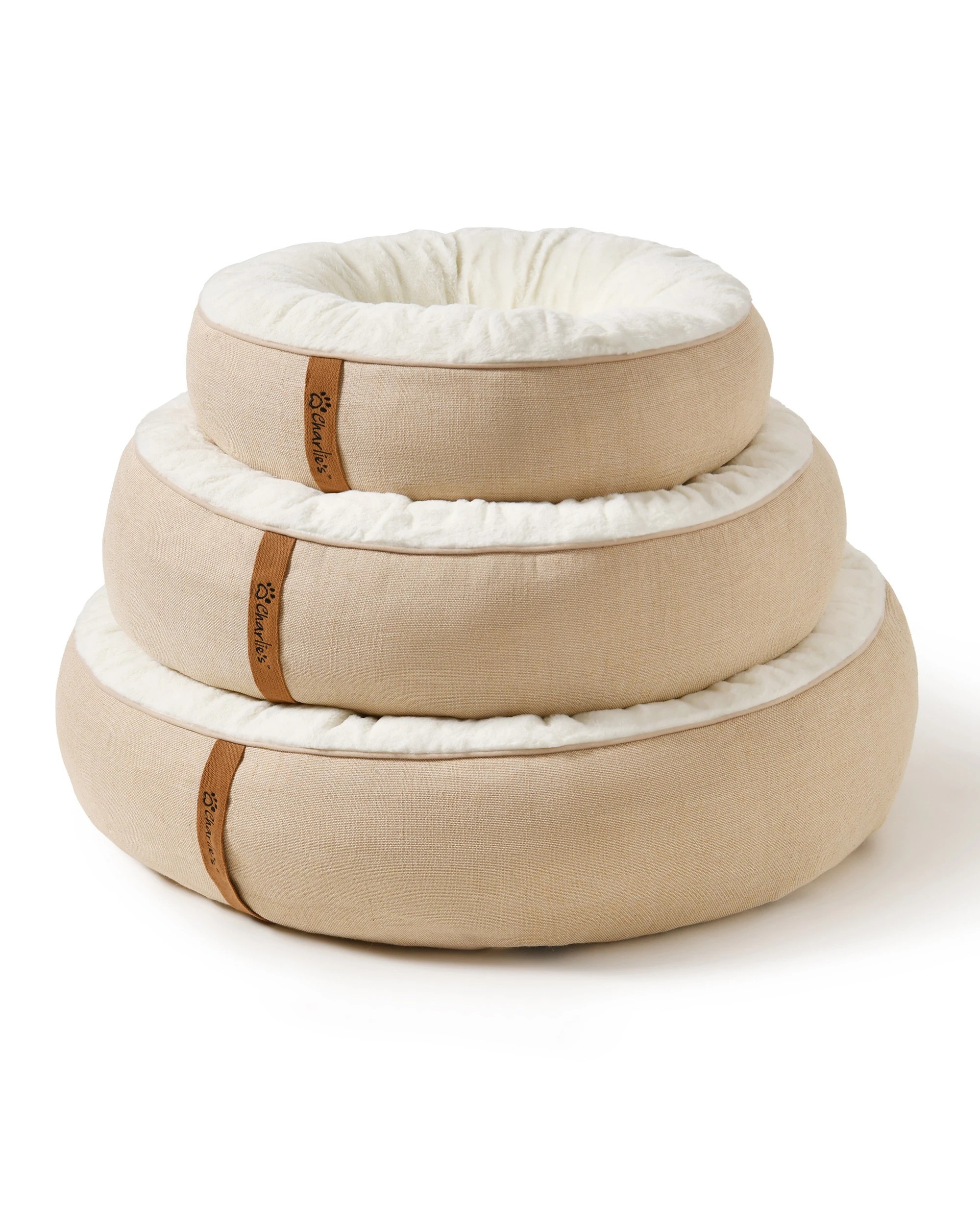 10 Charlie's Camden Cotton Jute Plush Round Dog Bed Large - Natural, 10 of 10