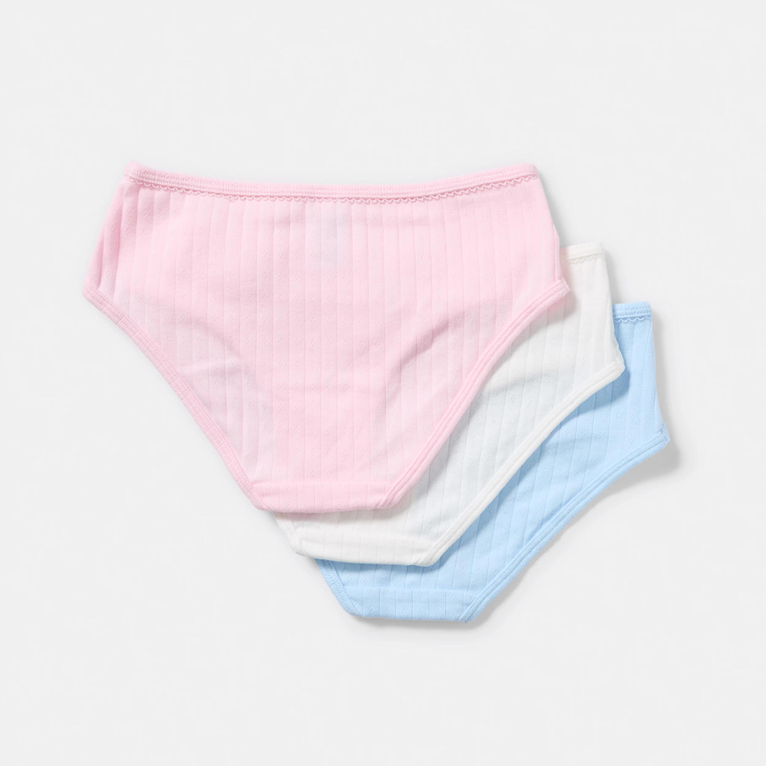 2 3 Pack Pointelle Briefs PINK SOLID, 2 of 5