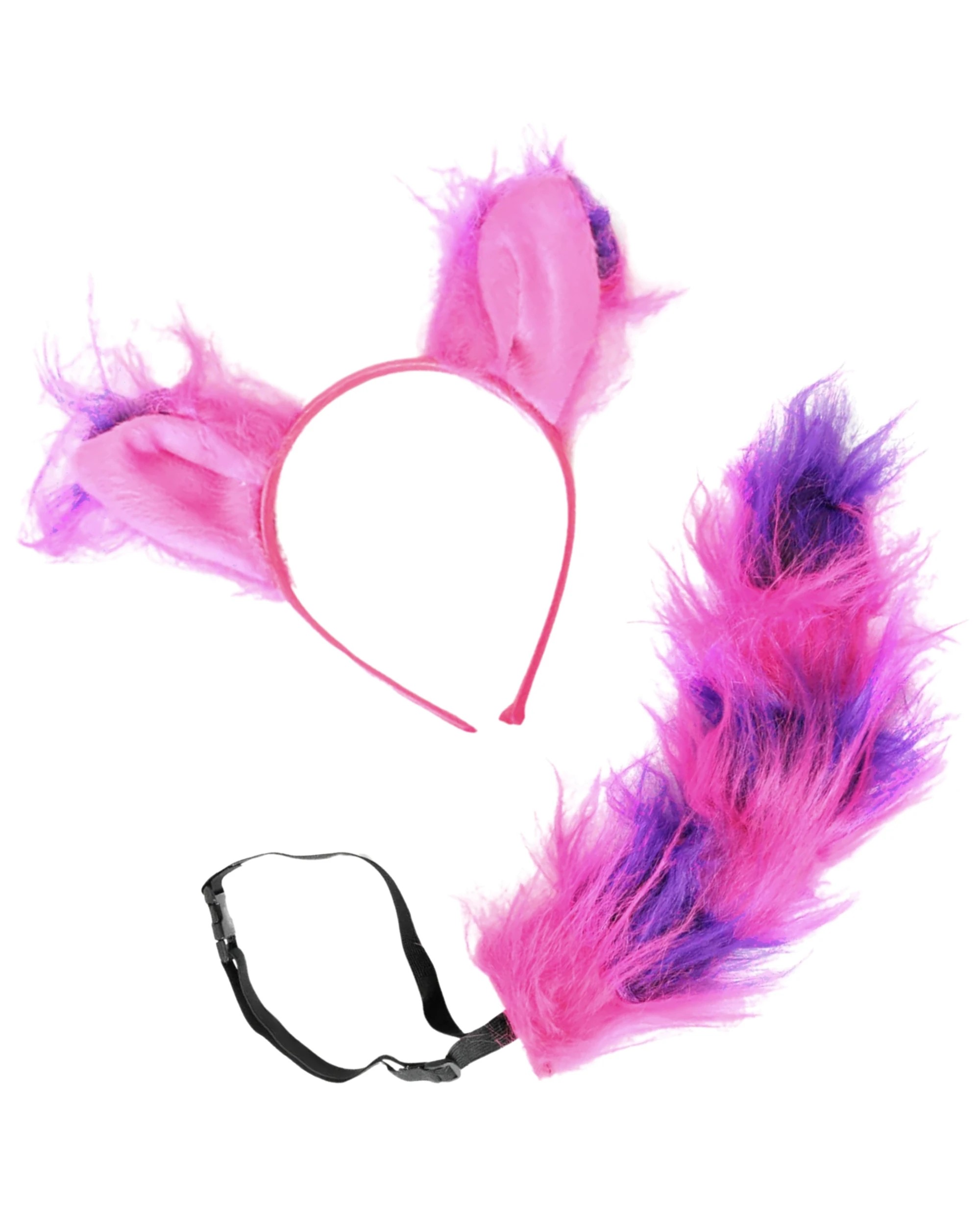 1 Partyrama Grinning Cat Ears and Tail Costume Set - One Size, 1 of 2
