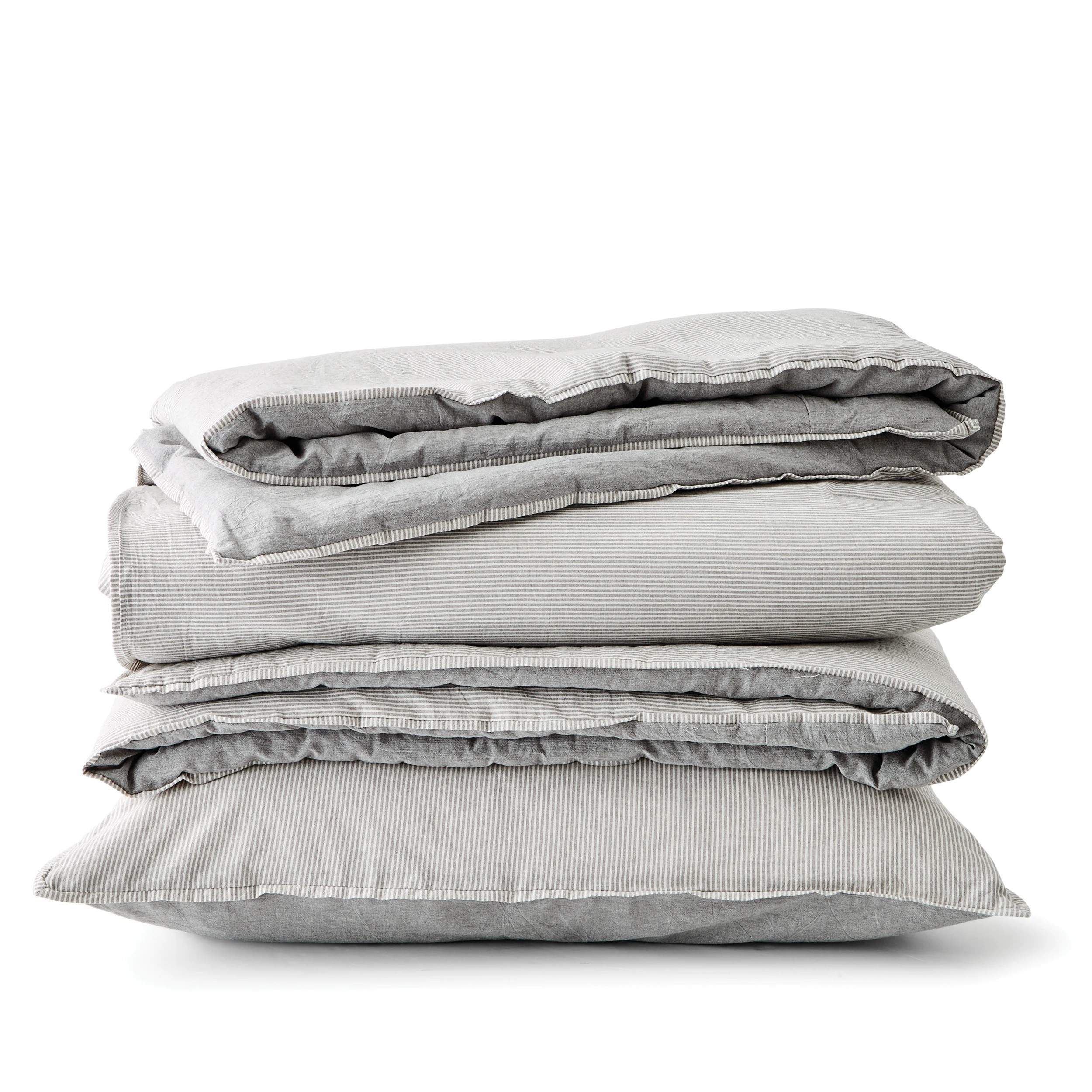 5 Stripe Cotton Cover Reversible Comforter Set - King Bed, 5 of 7