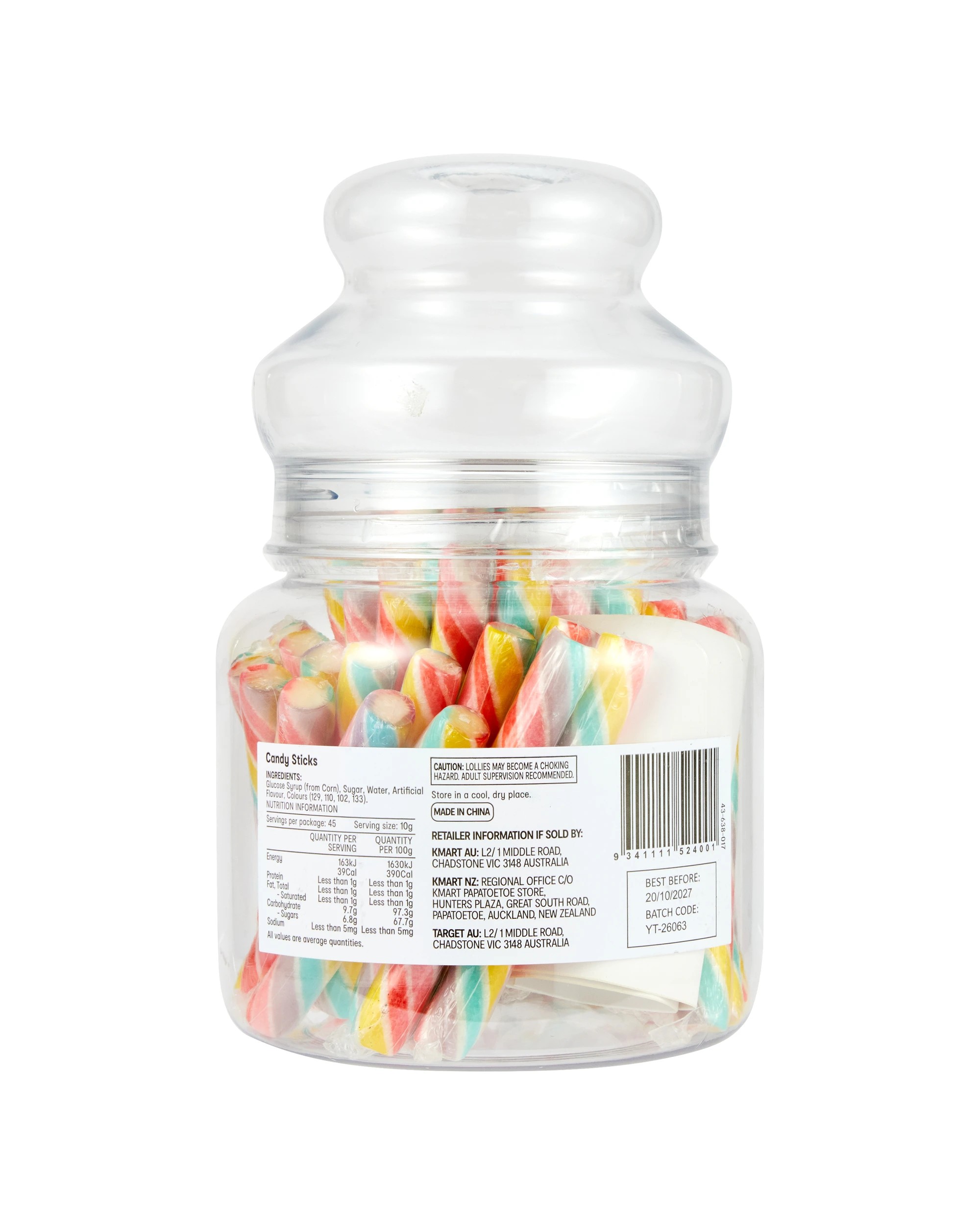 5 Strawberry Flavoured Candy Sticks 450g, 5 of 5