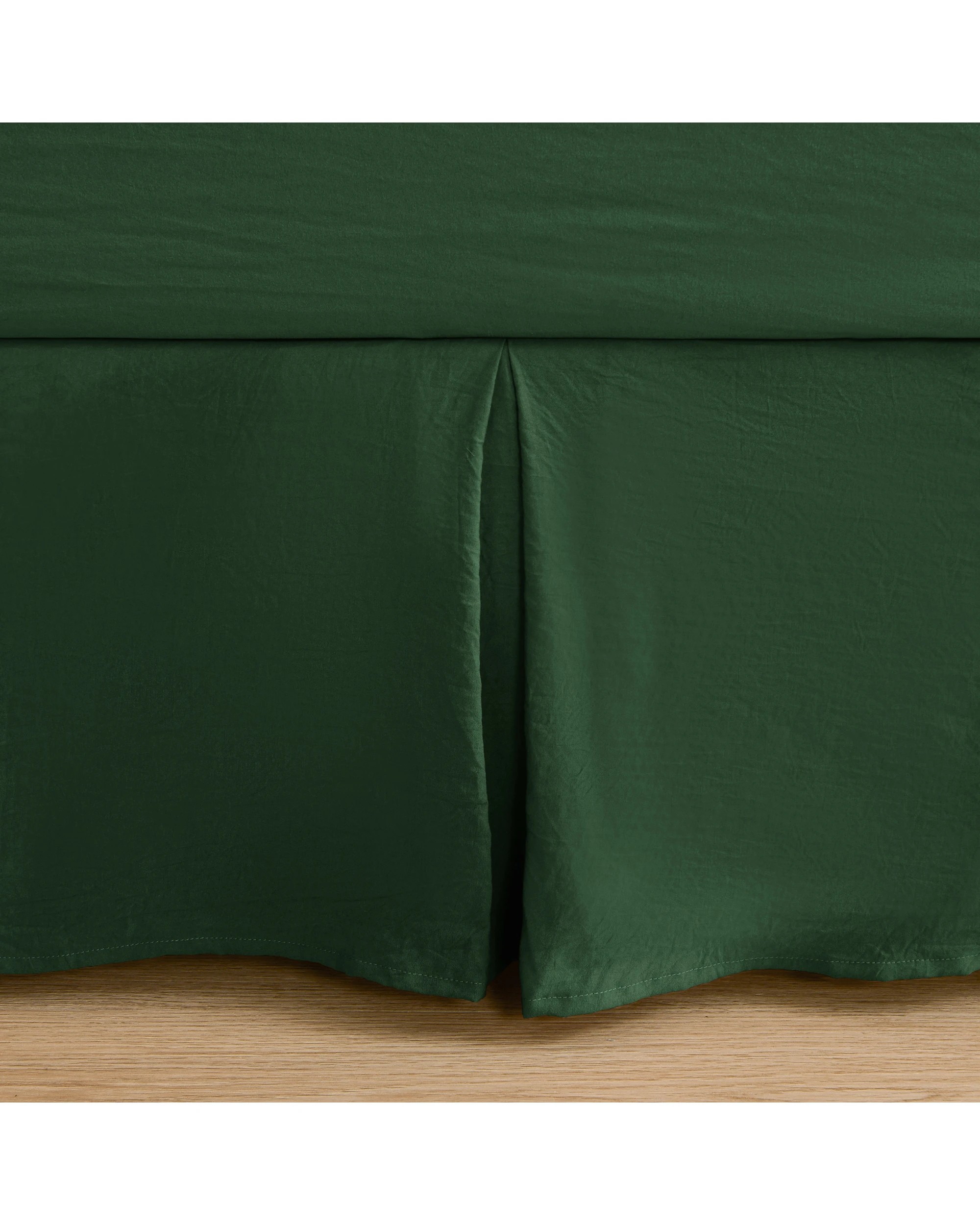 6 Dreamaker Superfine Washed Microfibre Pleated Valance - King Single Bed - Hunter Green, 6 of 9