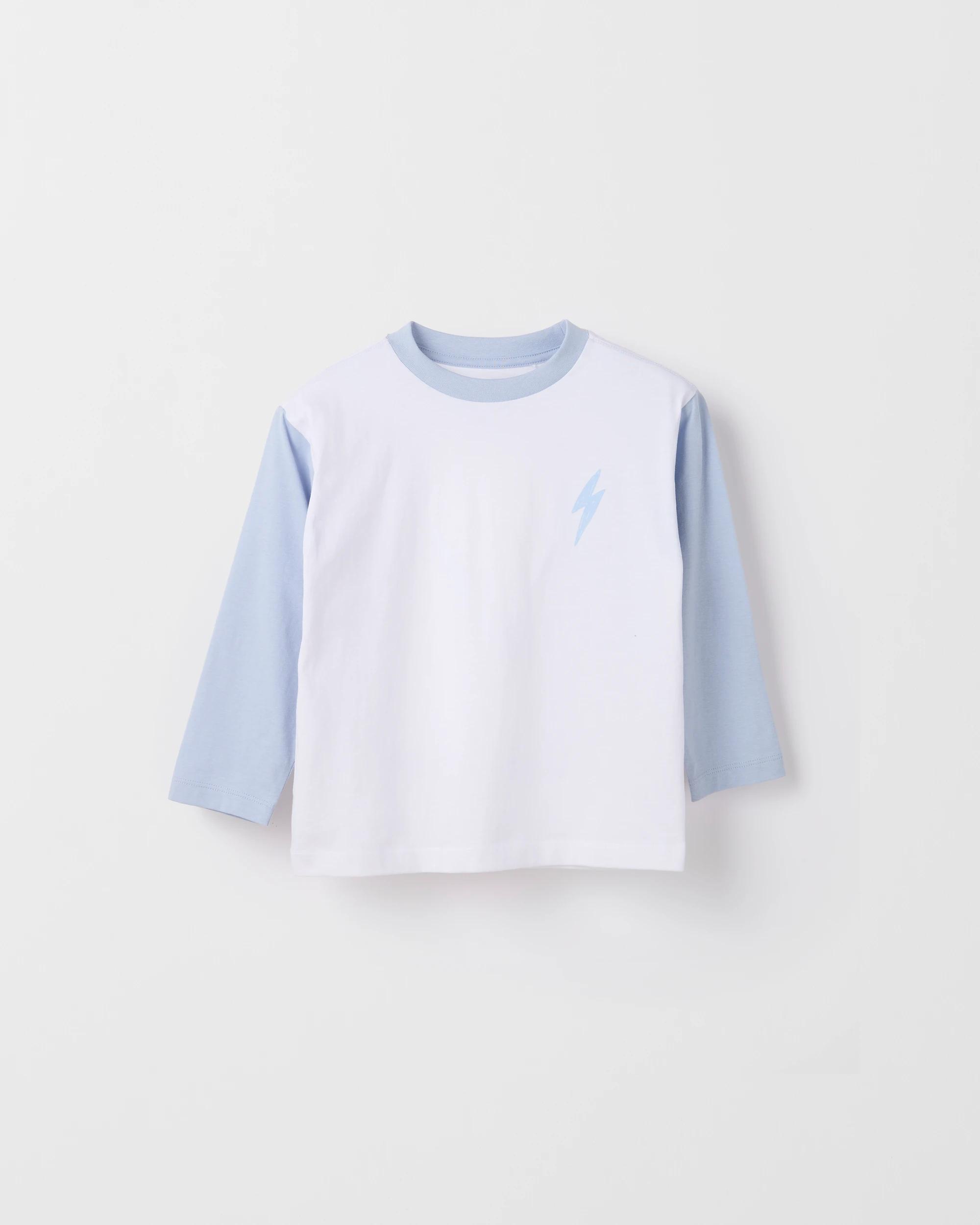 4 Target Kids Australian Cotton Blend 3 Pack Long Sleeve T-Shirts BLUE, 4 of 5