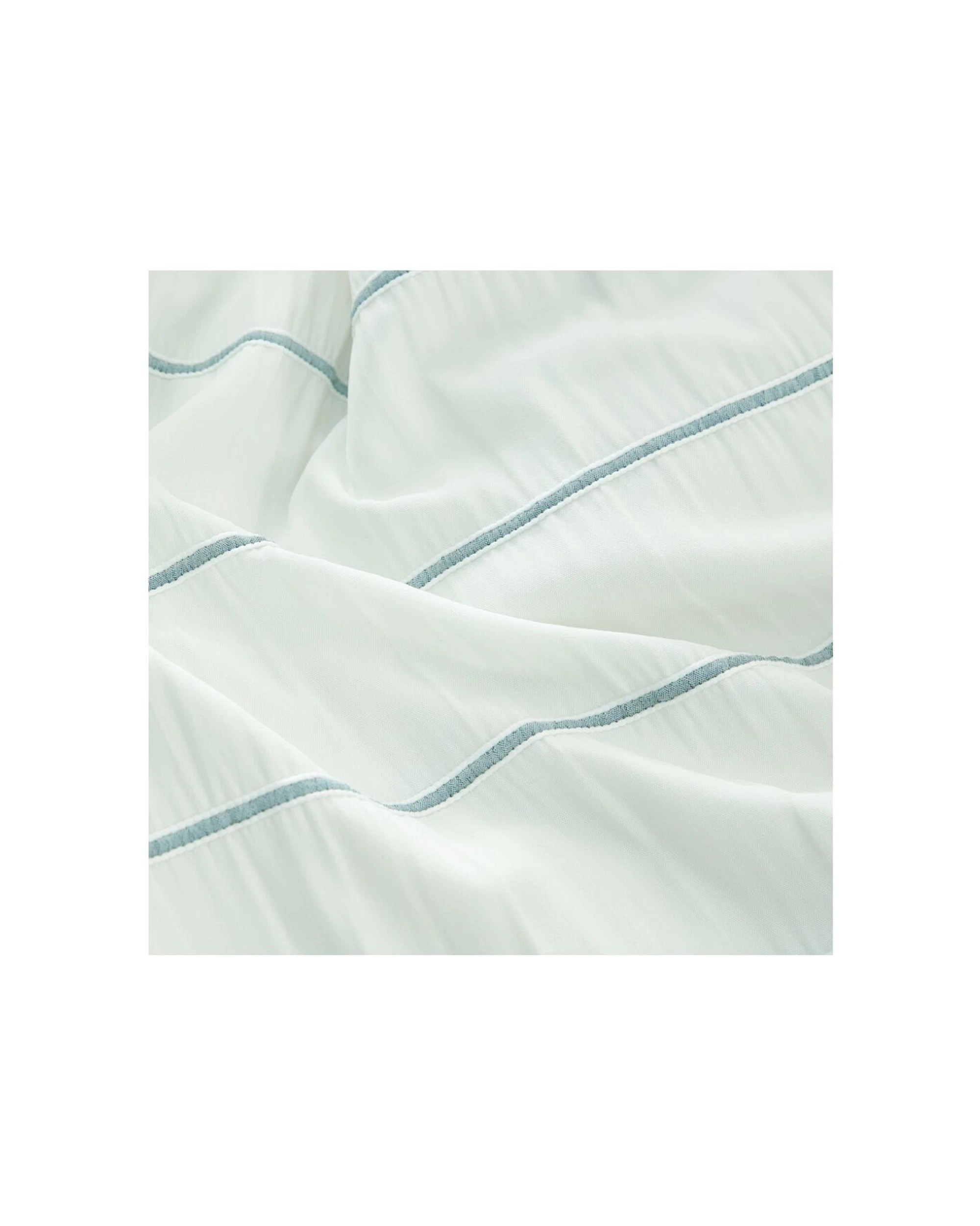 1 Ardor Rusched Stripe Potts Bay Quilt Duvet Cover Set King - Blue, 1 of 1