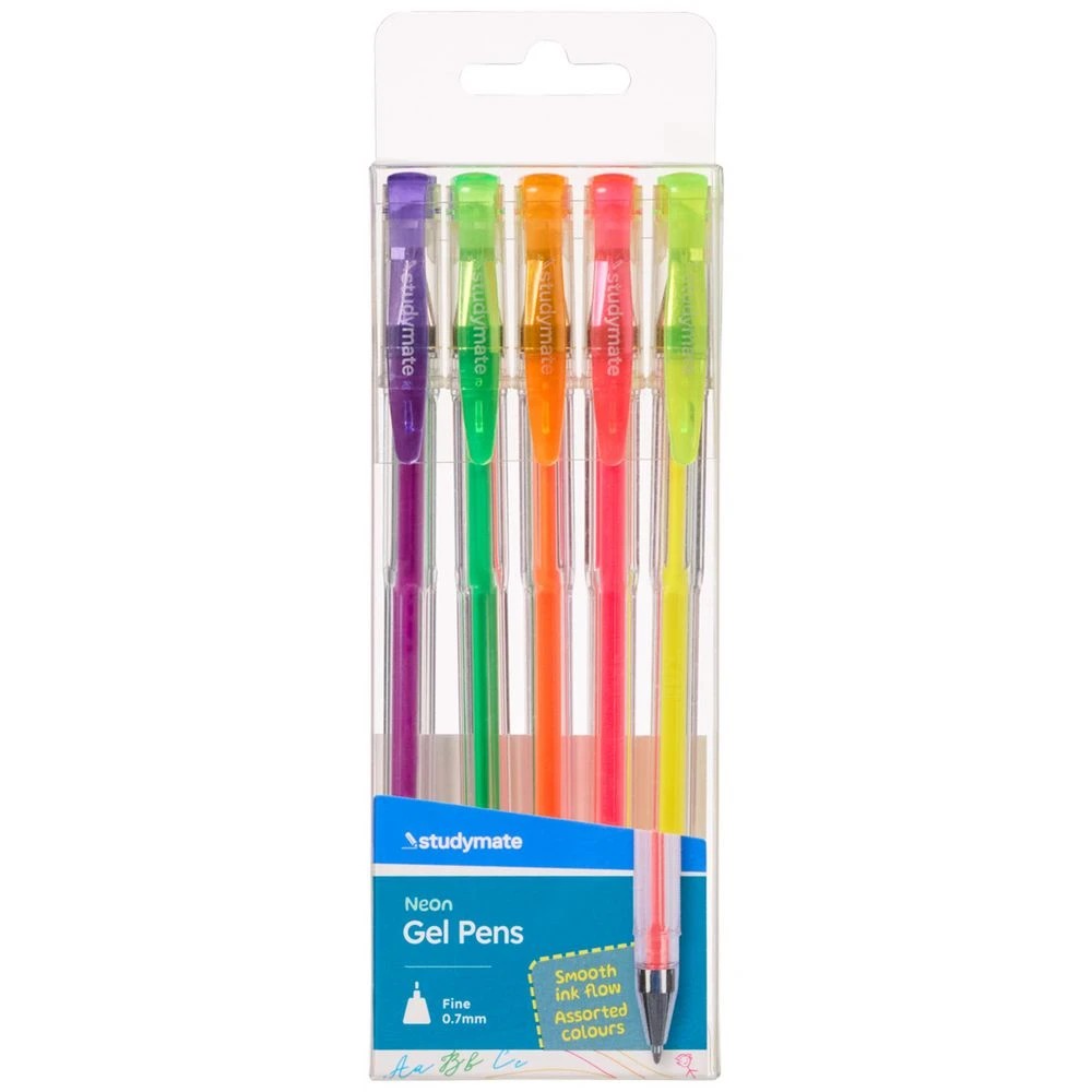 1 Studymate Gen Pen Neons 5 Pack, 1 of 8