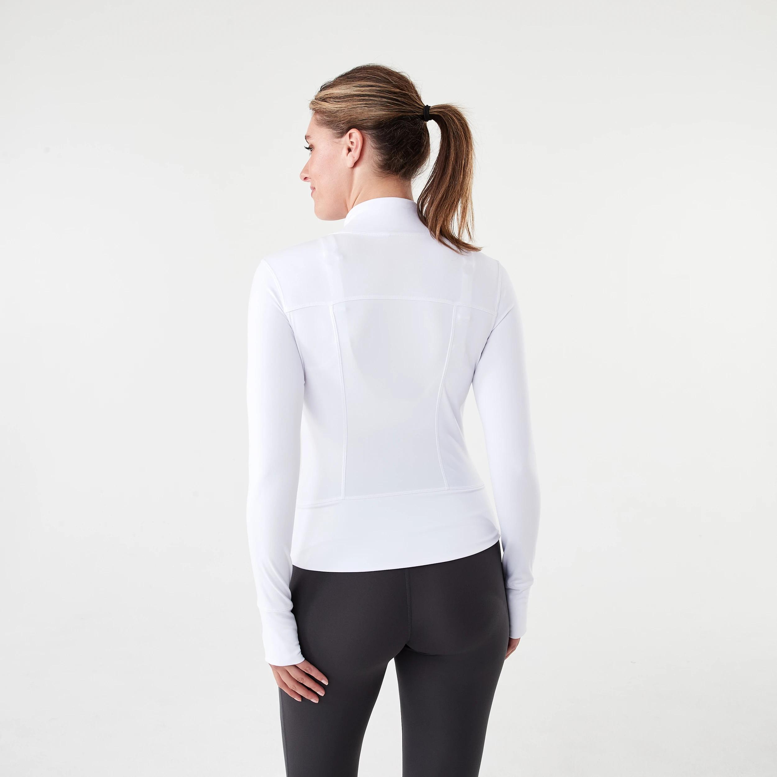 4 Active Womens Long Sleeve Ultrasoft Jacket WHITE, 4 of 10
