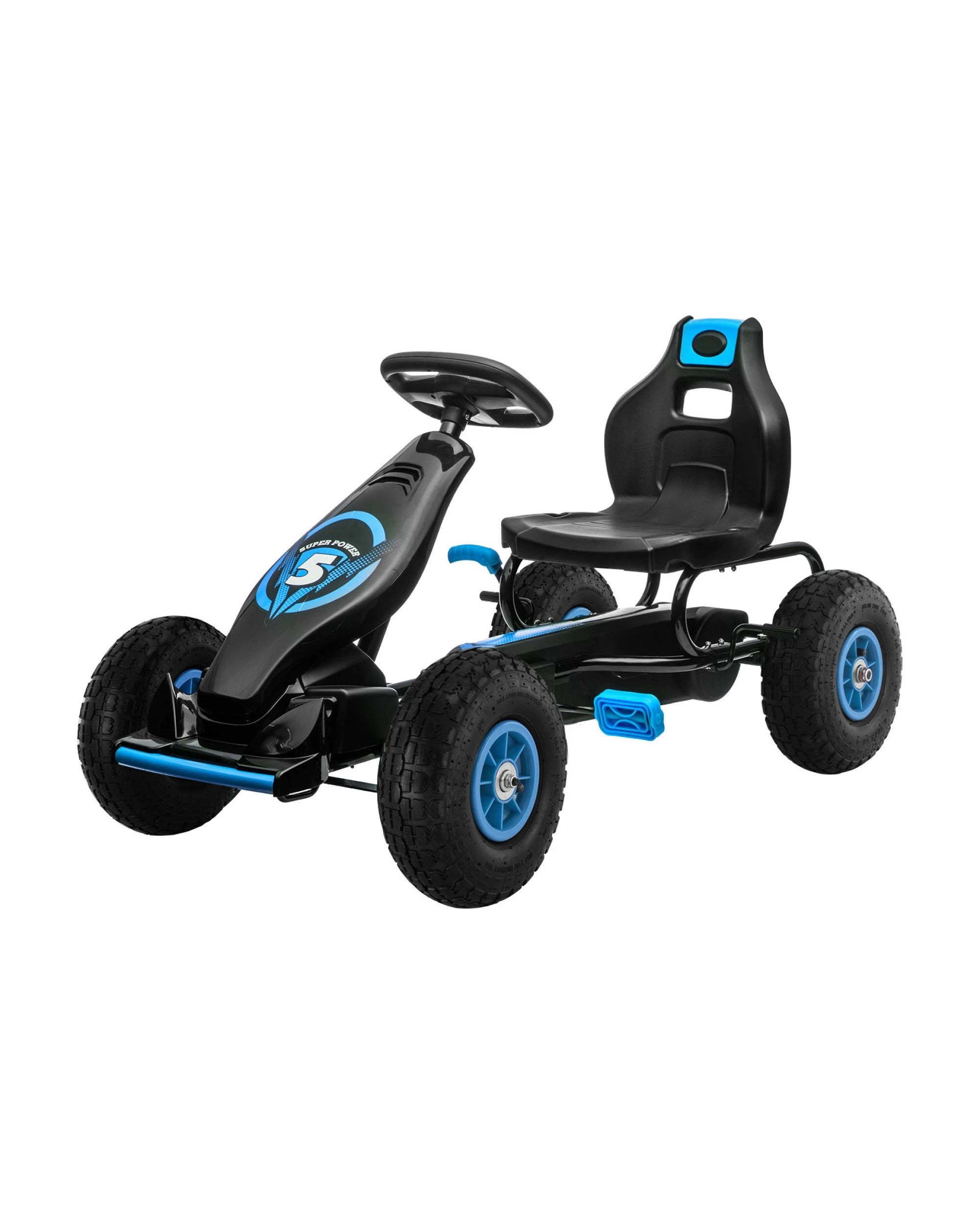 1 Kahuna G18 Kids Ride On Pedal Go Kart - Blue, 1 of 10