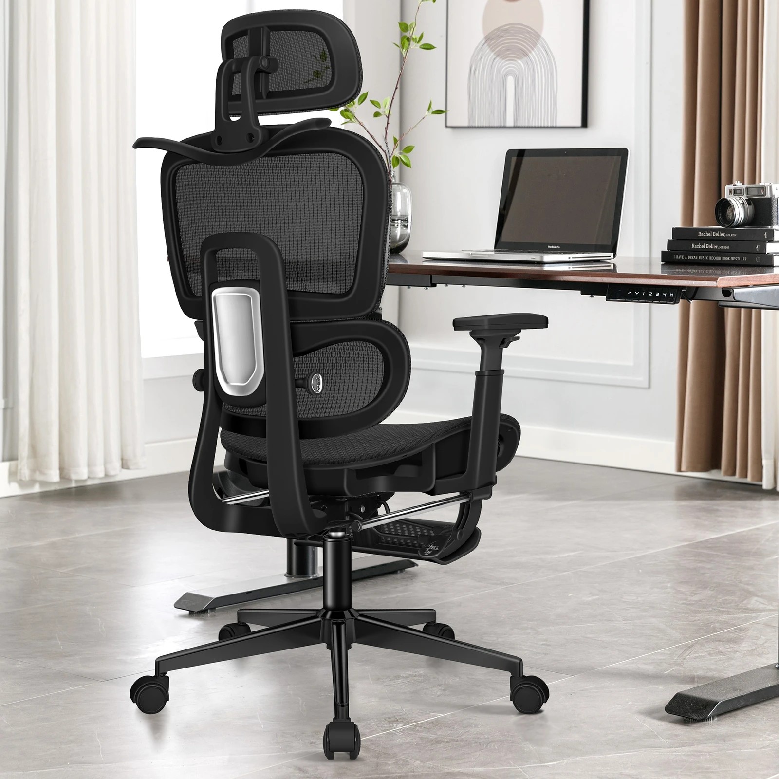 3 Alfordson Ergonomic Office Chair Mesh Executive Racing Computer Seat - Black, 3 of 10