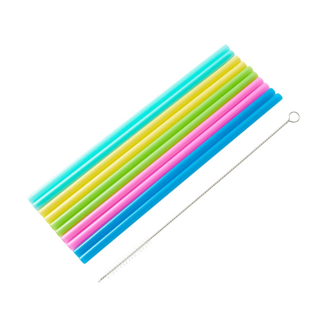 1 10 Piece Reusable Bright Straws, 1 of 9
