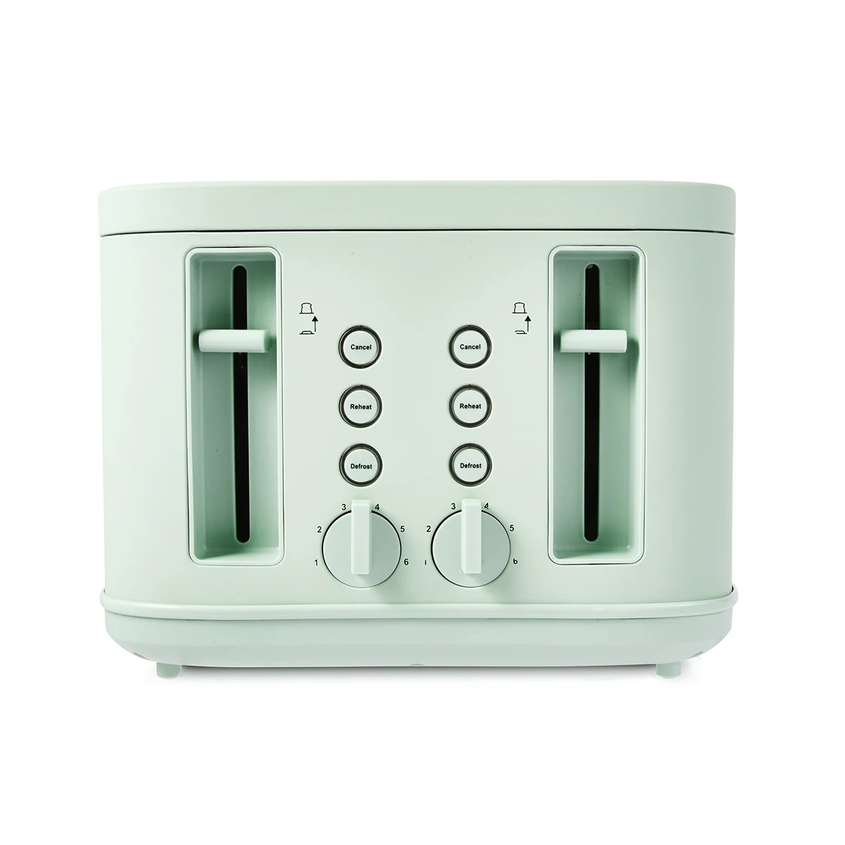 4 4 Slice Soft Touch Toaster - Green, 4 of 9